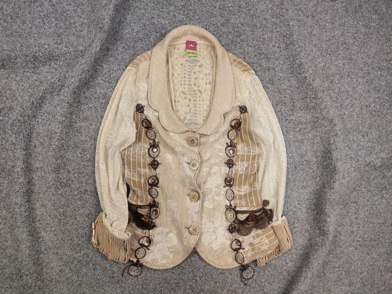 Other Save the Queen Vintage Design Combined fabric Blazer jacket Size L / US 10 / IT 46 - 1 Thumbnail