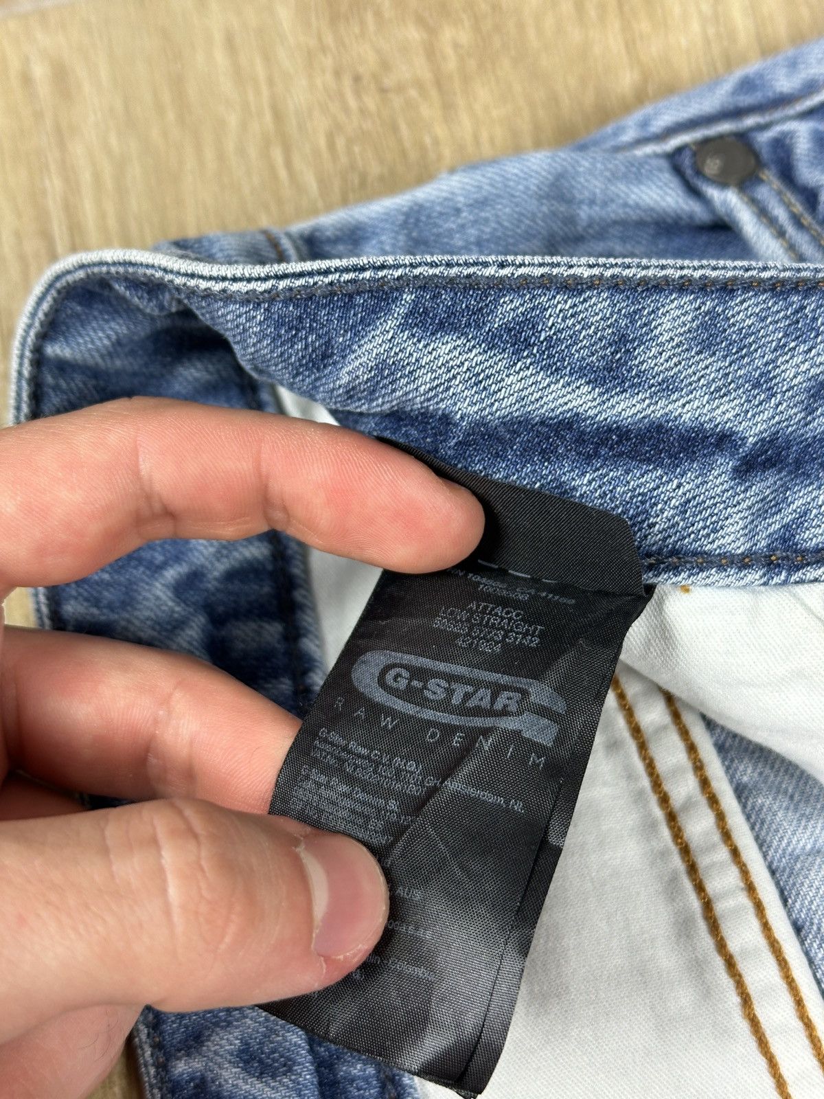 G-Star × Vintage Vintage G-Star Raw Attacc Low Straight Denim Jeans Size US 32 / EU 48 - 9 Thumbnail