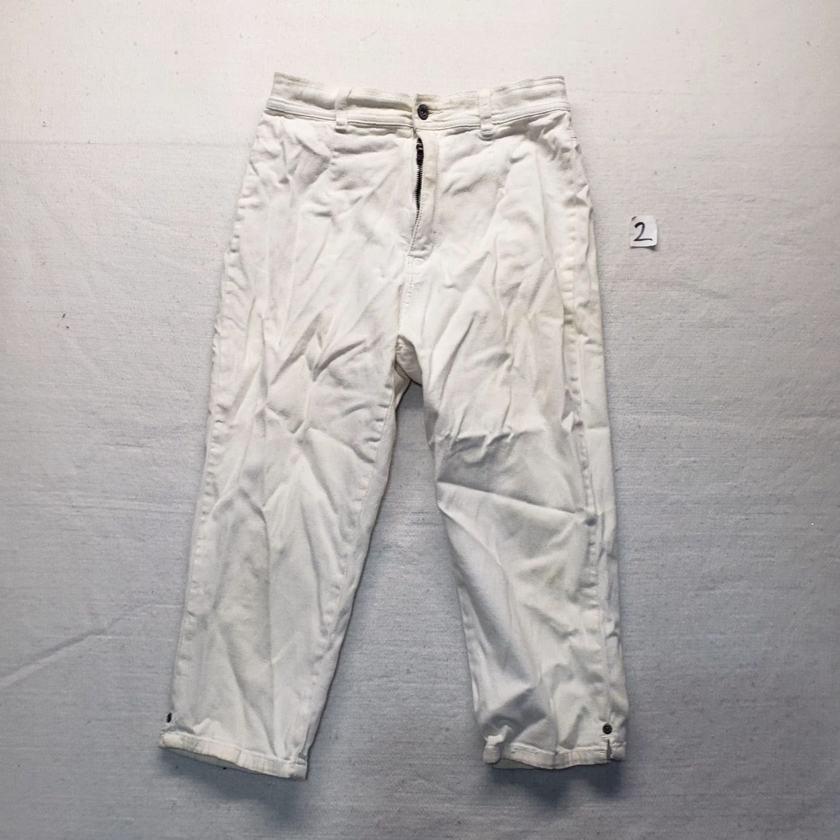 Vintage Adult Women's Size 10 Soft Flattering Northwest Blue Cotton Rich Capri Style Pants Size 32" / US 10 / IT 46 - 1 Thumbnail