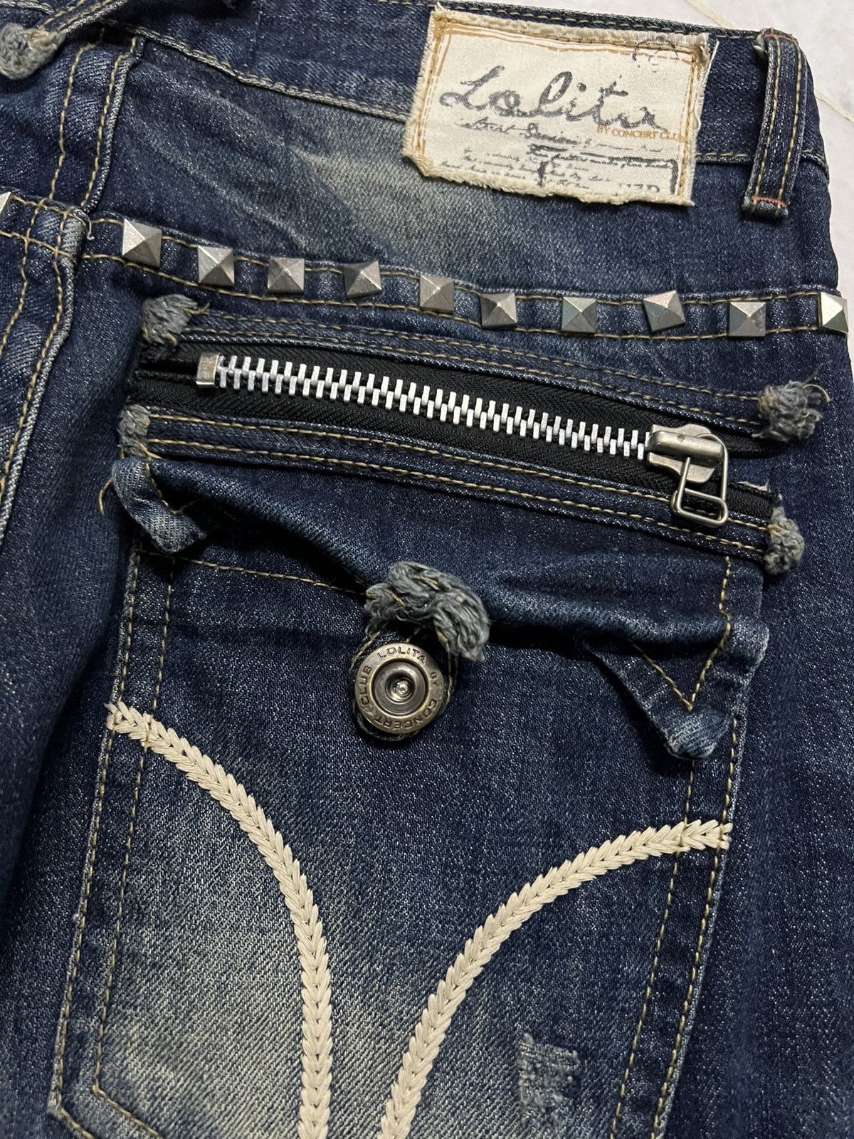 Japanese Brand Lolita By Concert Club Flared Denim Size US 31 - 19 Thumbnail