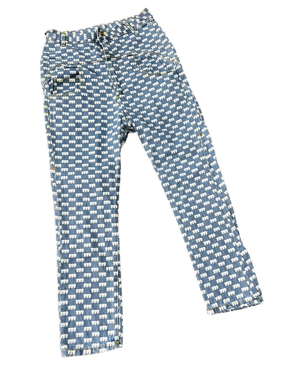 Issey Miyake × mercibeaucoup Issey Miyake Mercibeaucop Full Print Denim Jeans Size US 29 - 1 Thumbnail