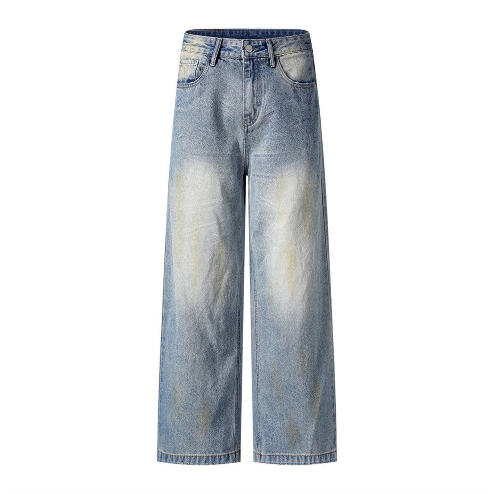 Japanese Brand × Jean Men's retro punk washed loose straight distressed jeans y2k Size US 32 / EU 48 - 1 Thumbnail