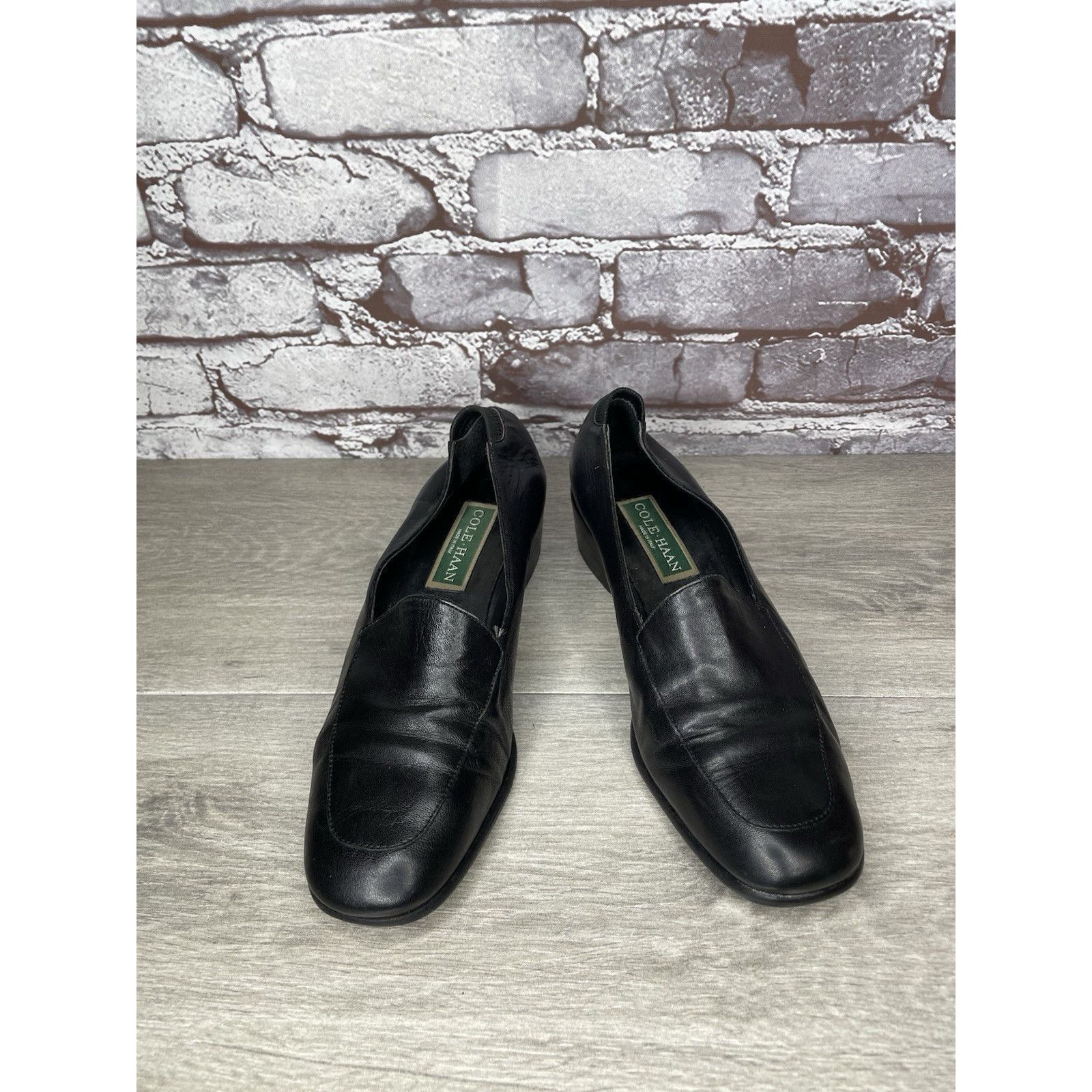 Cole Haan Cole Haan Black Leather Heel Italy Italian Loafers Shoes Wom Size US 8 / IT 38 - 13 Thumbnail