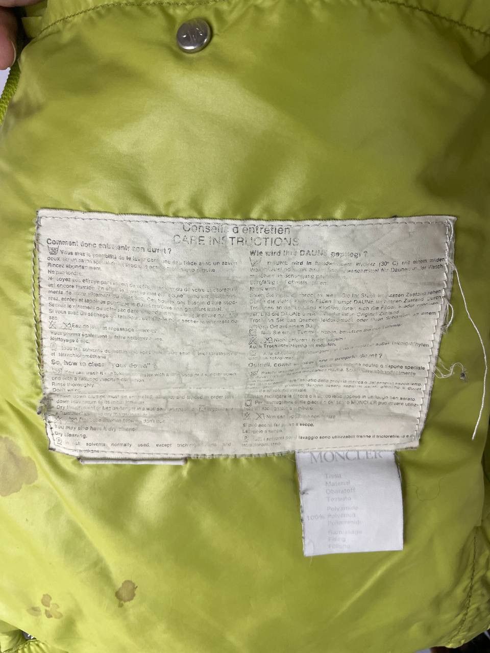 Moncler Moncler Down Vest Jacket Lemon Grenoble Vintage 1990s Size US XL / EU 56 / 4 - 22 Thumbnail