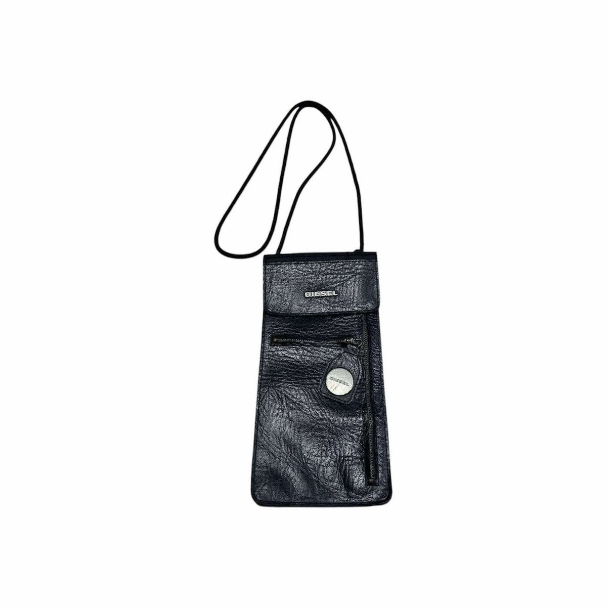 Diesel × Hysteric Glamour × Japanese Brand 🔥Sick Y2K Diesel Leather Neck Pouch Crossbody Bag Punk Size ONE SIZE - 1 Thumbnail