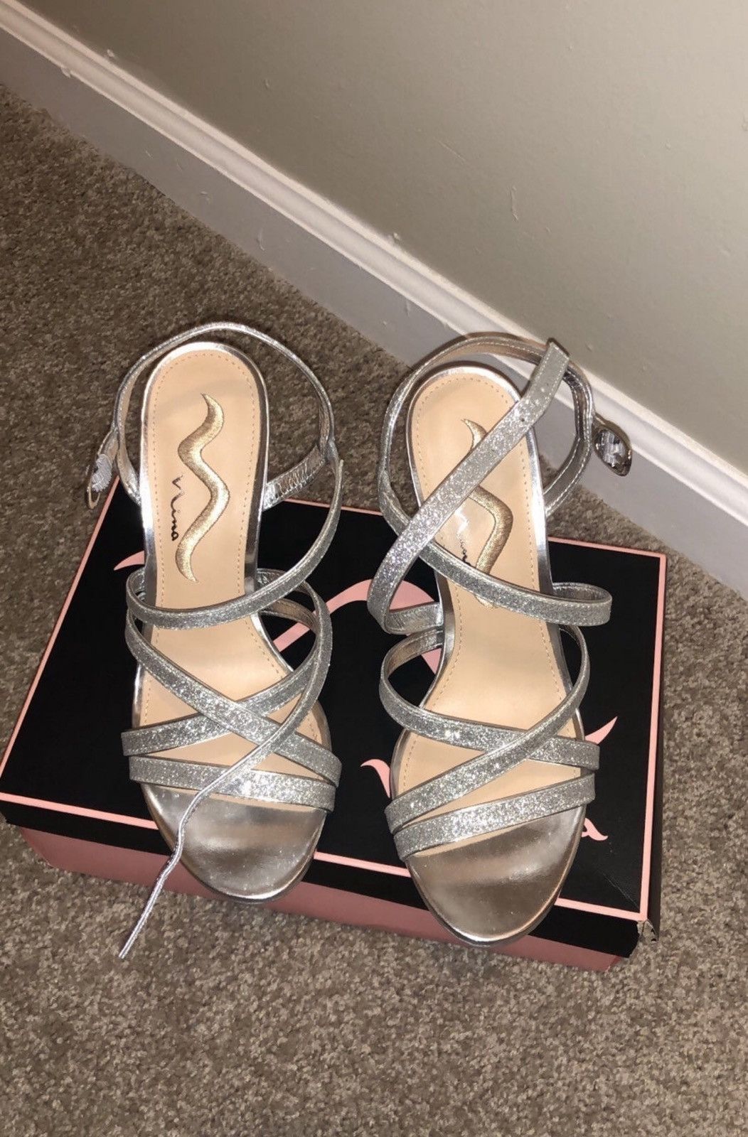 Other Nina Silver Heels 8M Size US 8 / IT 38 - 1 Thumbnail