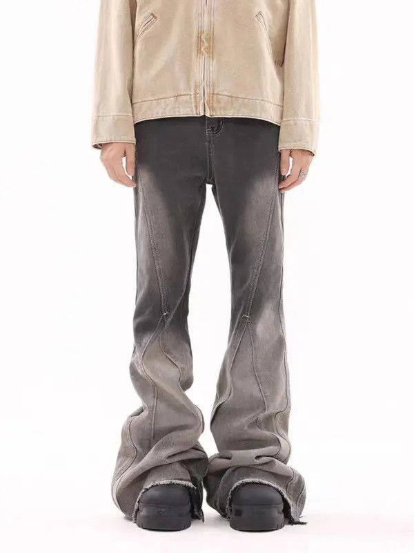 VIBE Opium Embroidered Gradient Stacked Denim Jeans Size US 33 - 7 Thumbnail