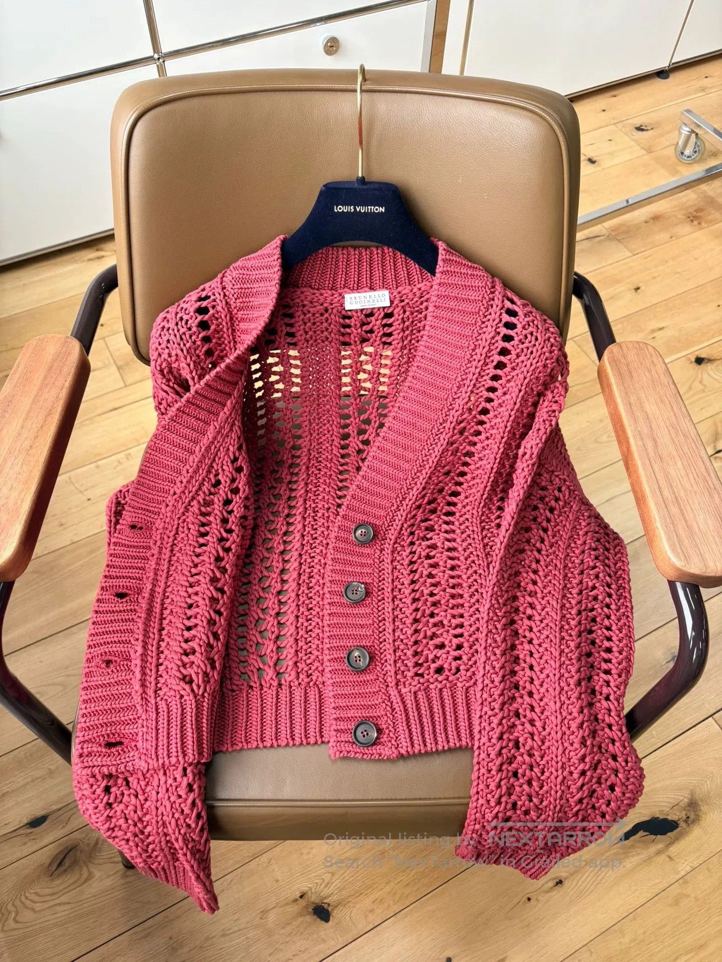Brunello Cucinelli Brunello Cucinelli Red Cotton Cardigan. Size US S / EU 44-46 / 1 - 3 Thumbnail
