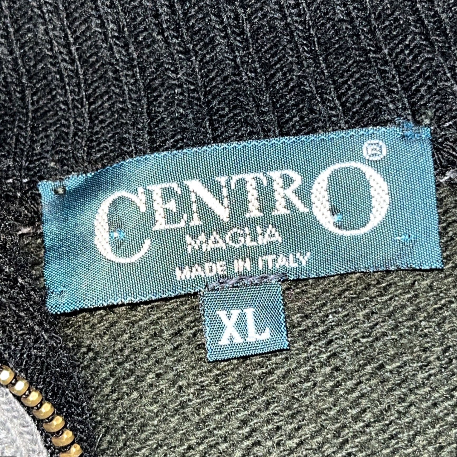 Vintage VINTAGE Centro Maglia Italian Zip Sweater Jacket WOOL BLACK GRAY Tan elbow Pads Mens XL Size US XL / EU 56 / 4 - 2 Thumbnail