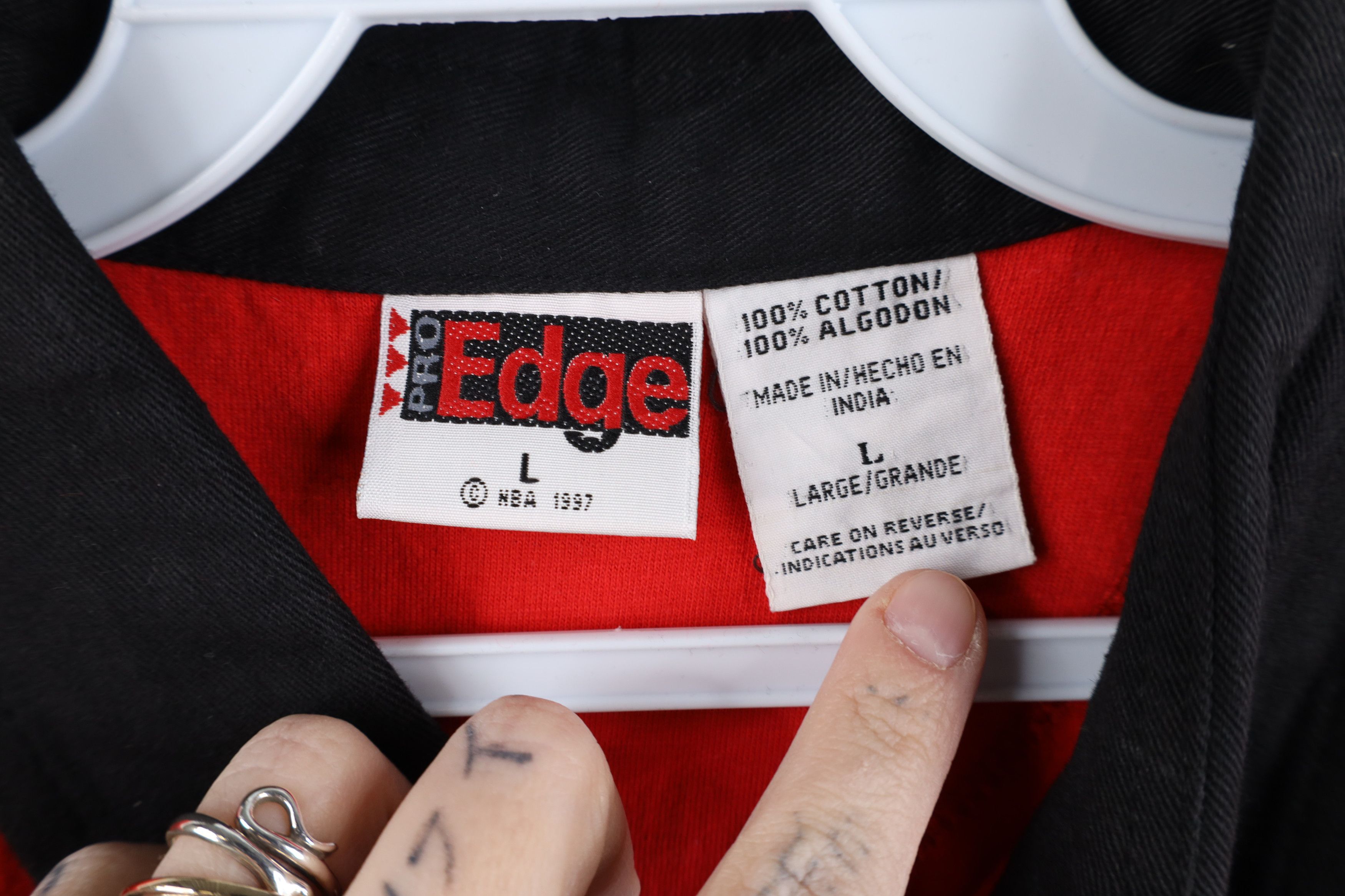 Vintage Vintage 90s Chicago Bulls Basketball Rugby Polo Shirt Cotton Size US L / EU 52-54 / 3 - 6 Thumbnail