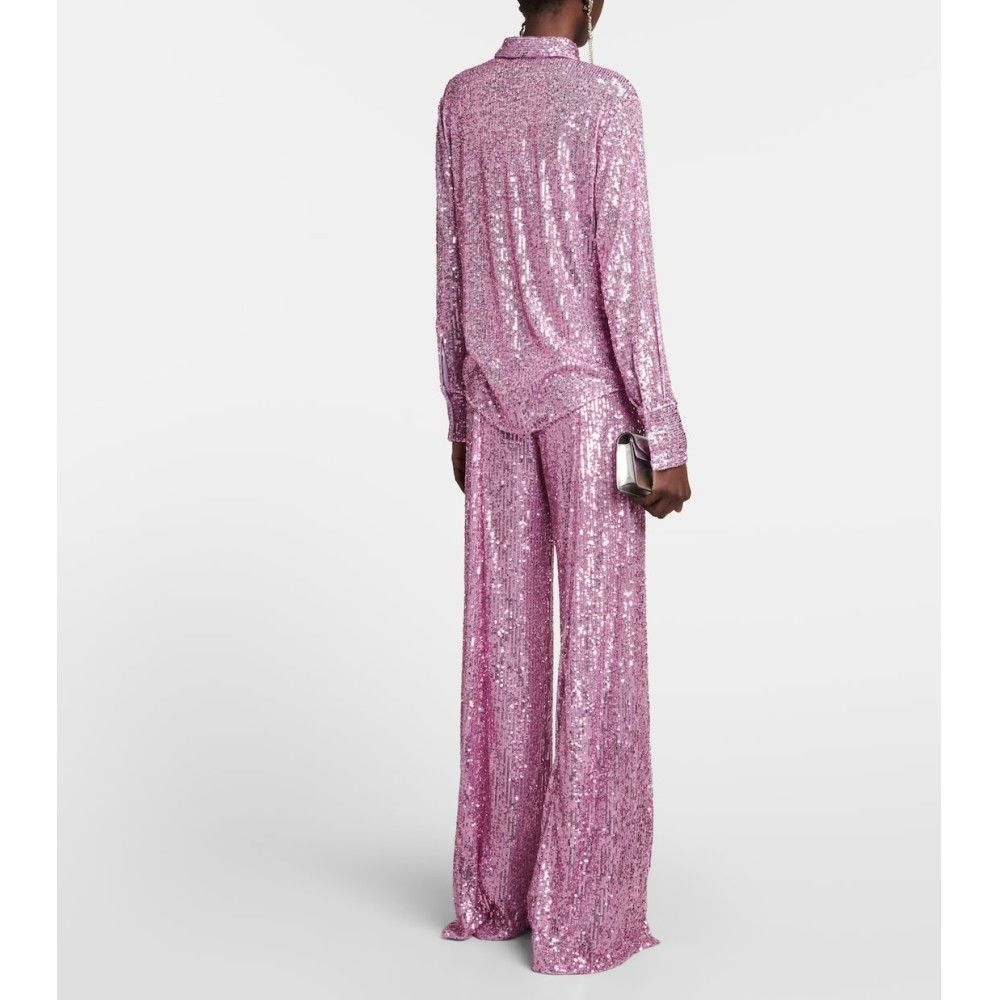 Tom Ford o1loc1c0924 CA3204 Liquid Sequins Shirt in Pink Size XS / US 0-2 / IT 36-38 - 5 Thumbnail