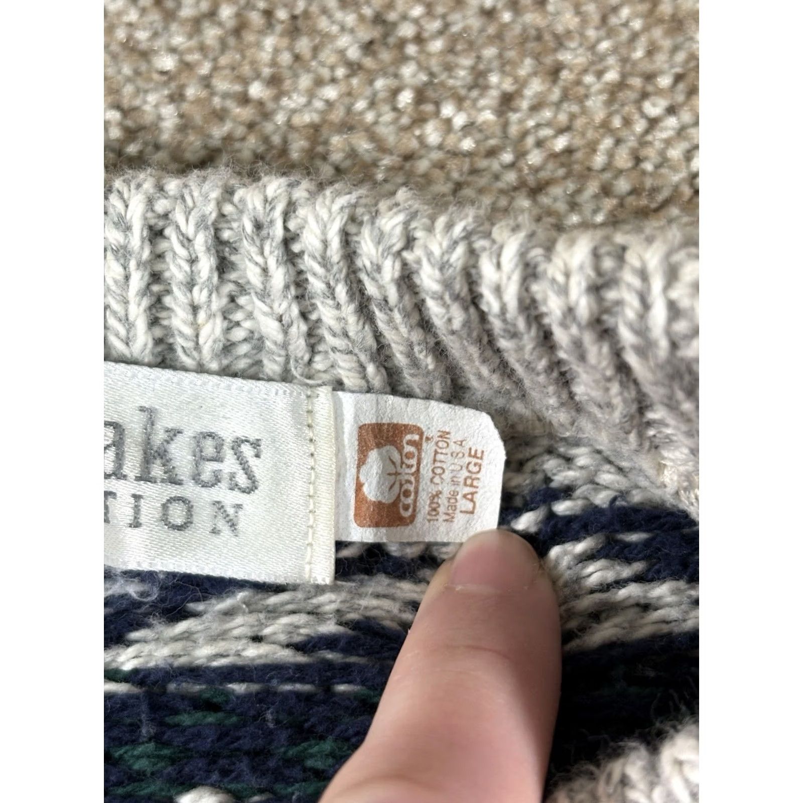 Greats VINTAGE Great Lakes Recreation Sweater Men L Fair Isle Striped USA Made Size US L / EU 52-54 / 3 - 5 Thumbnail