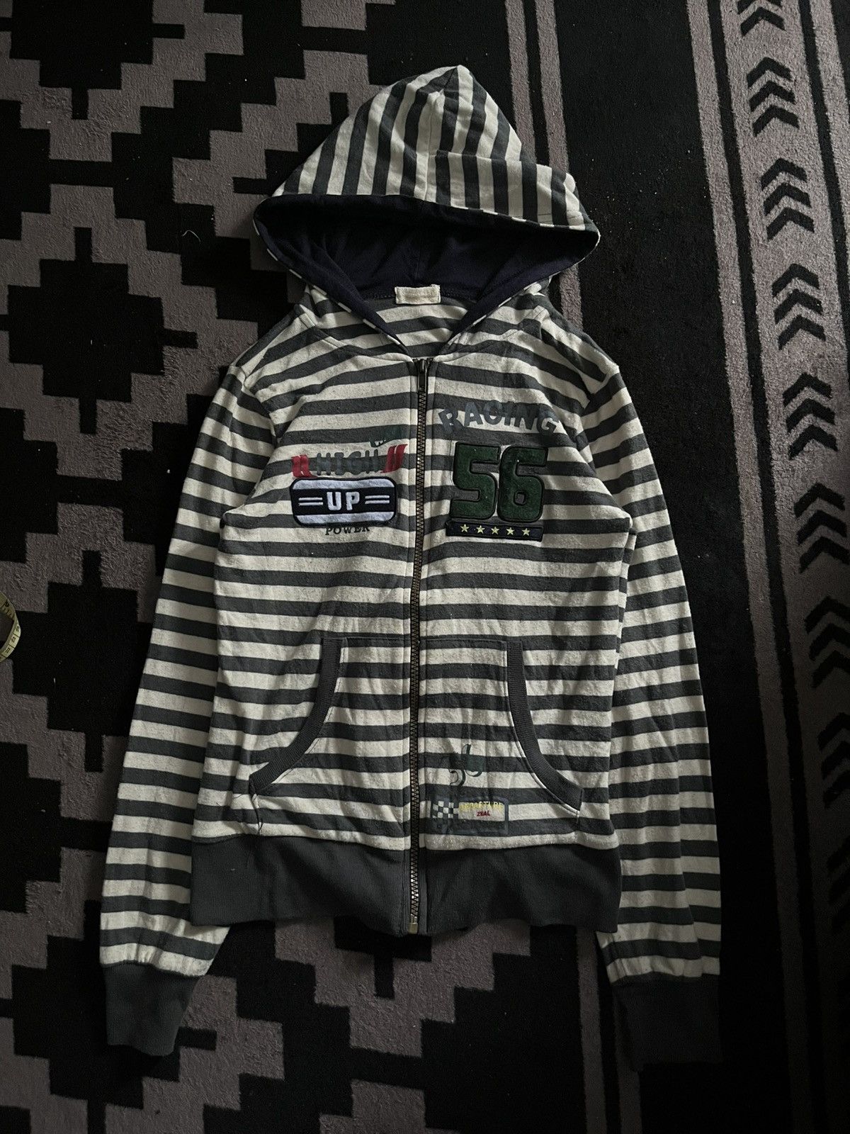 Hysteric Glamour Japanese unknwn striped racing hoodie Size US M / EU 48-50 / 2 - 1 Thumbnail