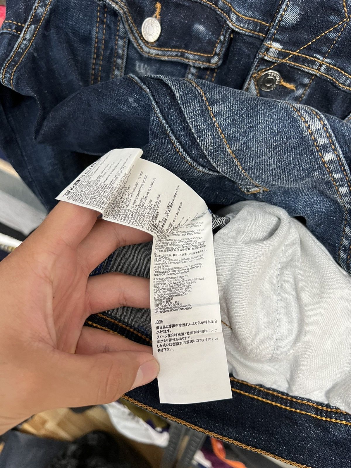 Dsquared2 Dsquared2 Mens Denim Jeans Jacket Back Logo Sz 46 Distressed Size US S / EU 44-46 / 1 - 11 Thumbnail