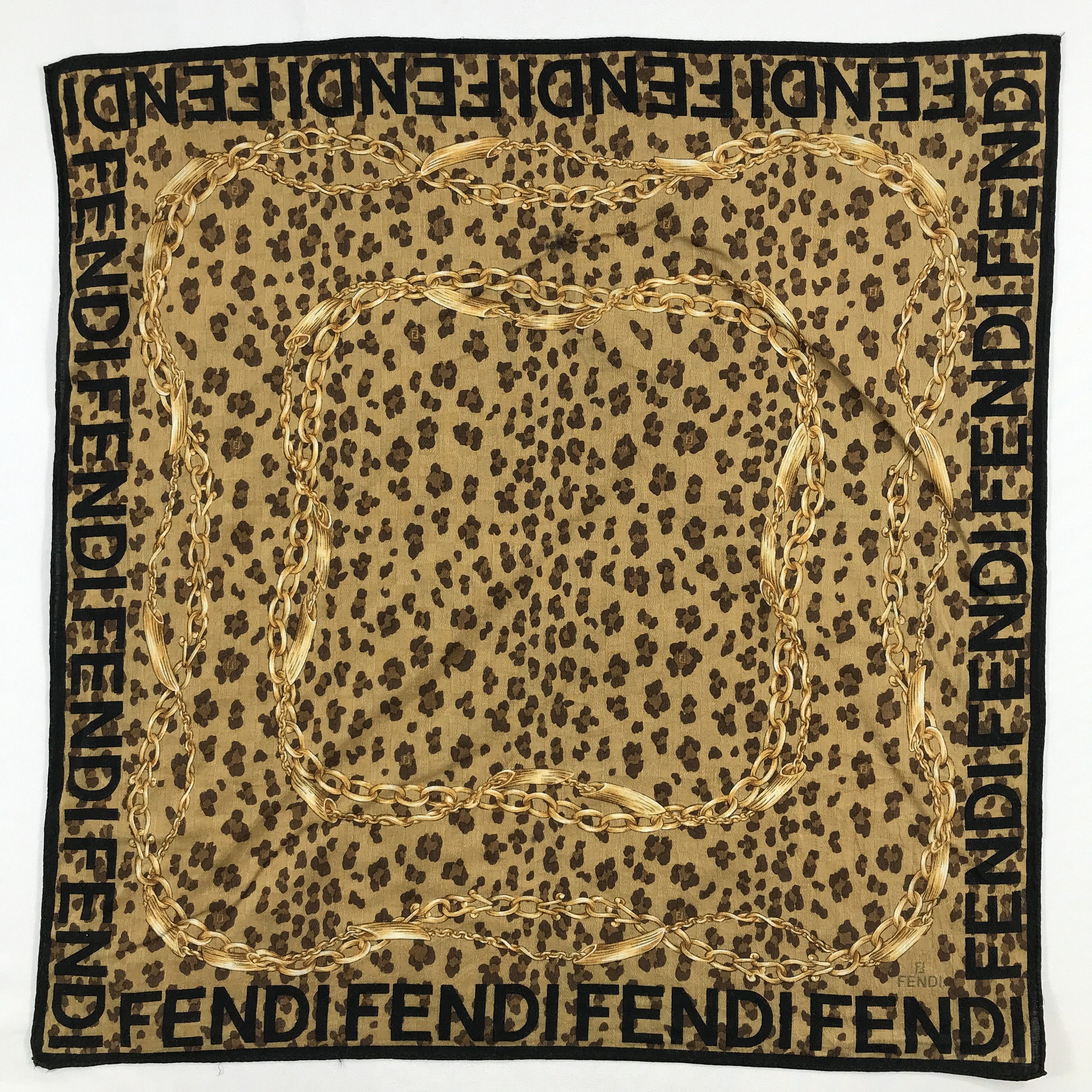 Vintage Vintage Fendi Bandana / Handkerchief / Neckerchief -S2296 Size ONE SIZE - 1 Thumbnail