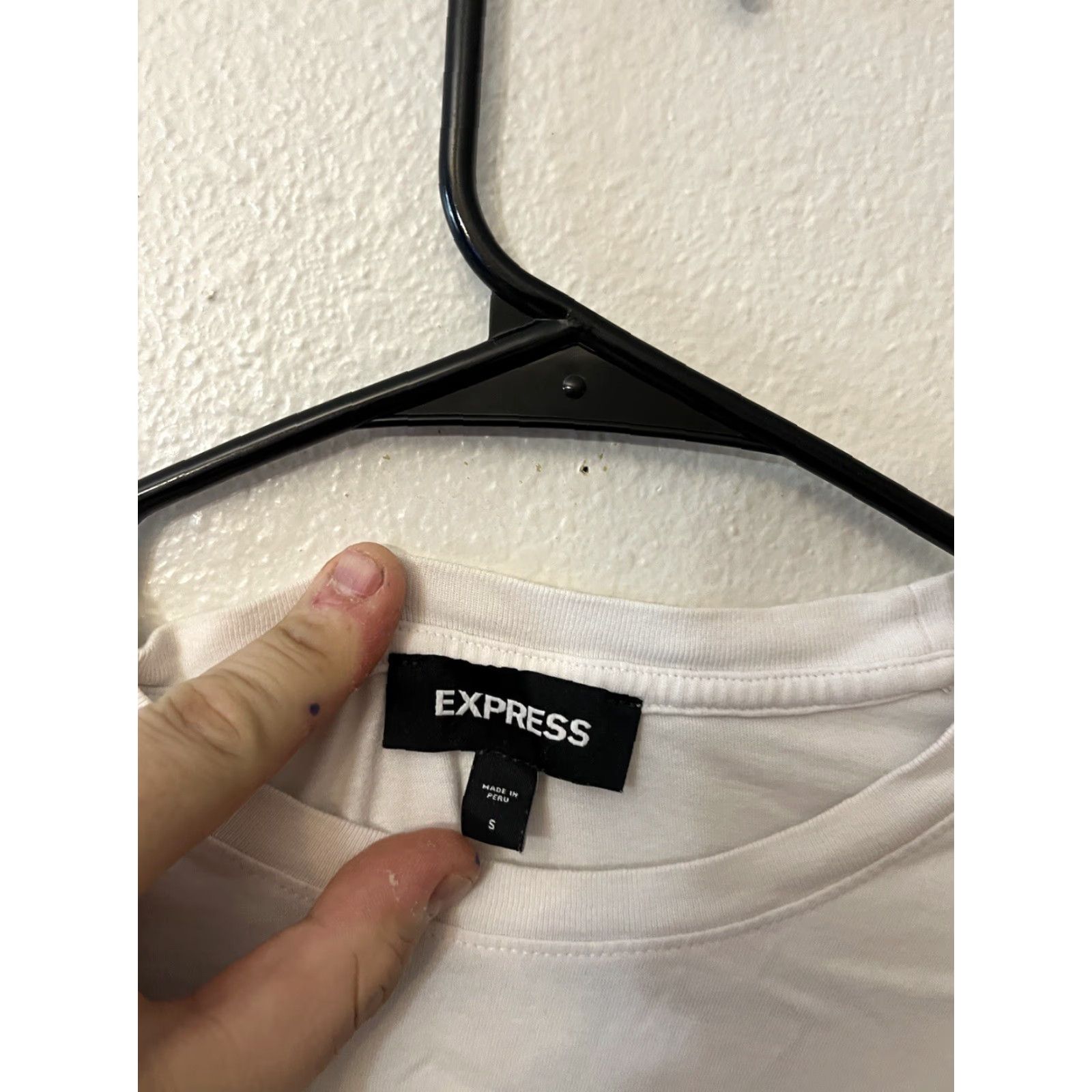 Express Express T-Shirt White Graphic Logo Short Sleeve Crew Neck Men S Slim Fit Small Size US S / EU 44-46 / 1 - 2 Thumbnail