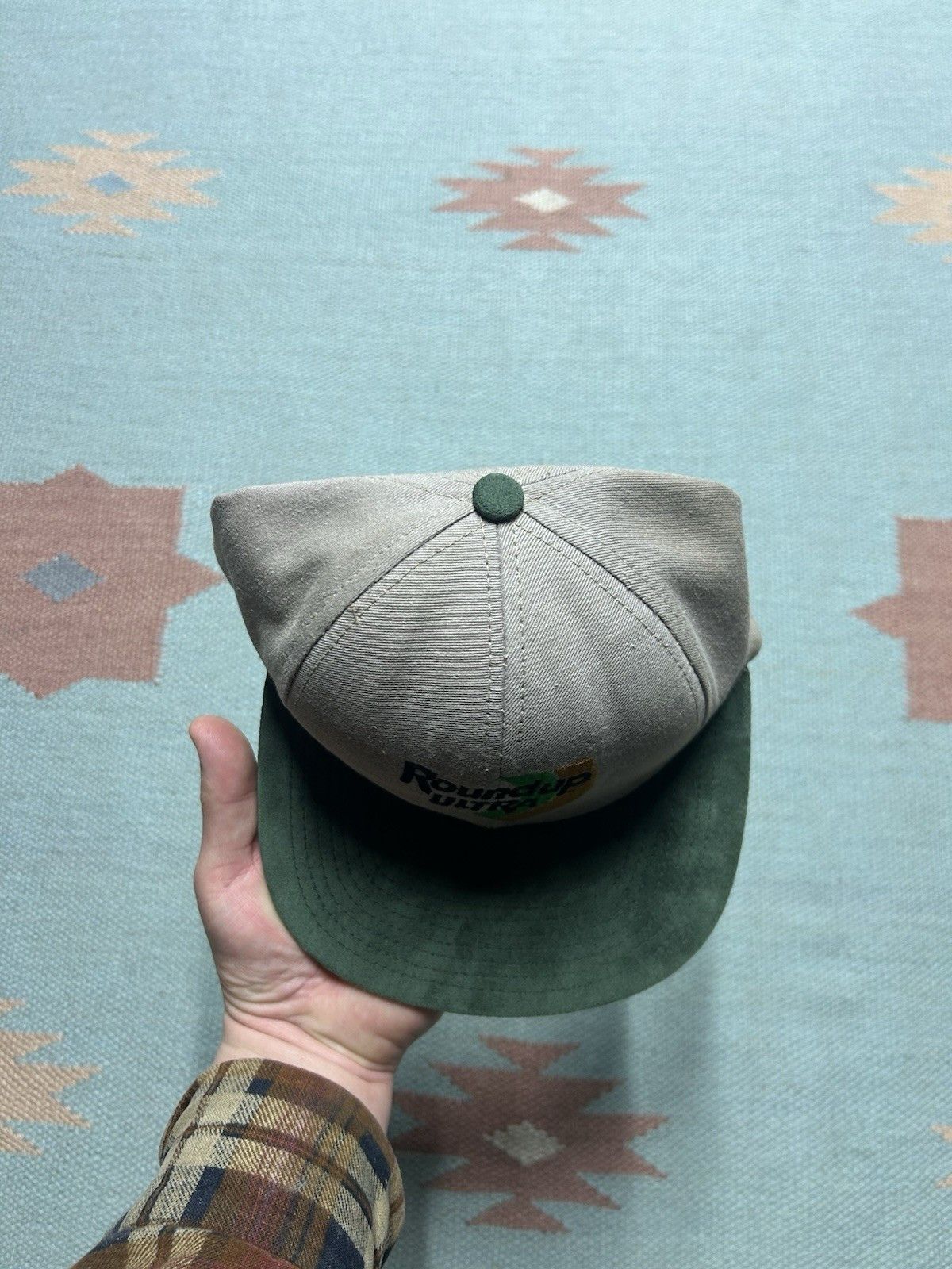 Vintage Vintage StrapBack hat round up ultra farm feed tan green USA Size ONE SIZE - 3 Thumbnail