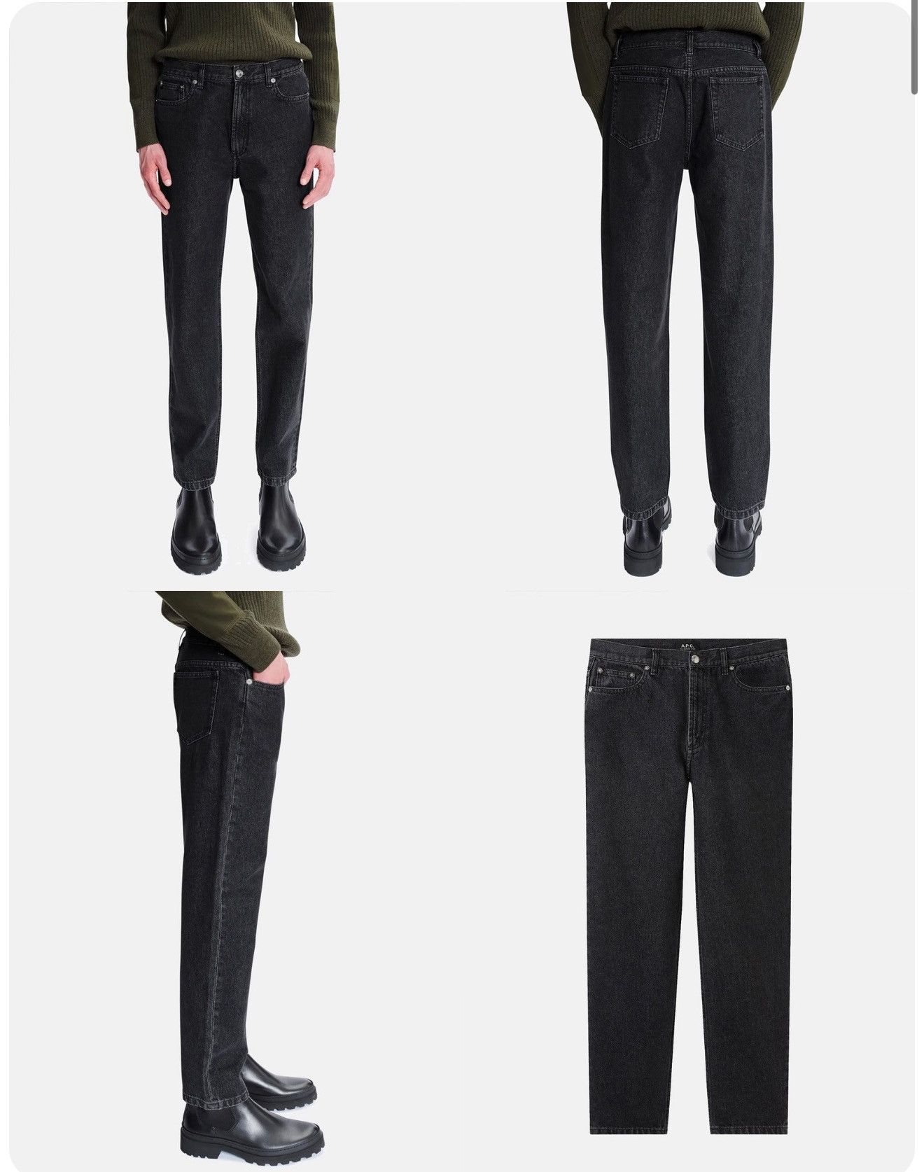 A.P.C. A.P.C. Washed Black Denim Jeans Size US 28 / EU 44 - 1 Thumbnail