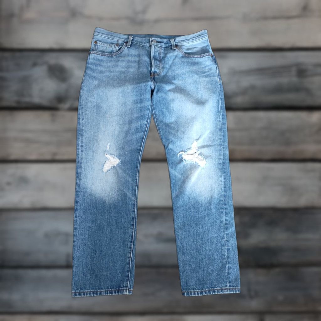 Levi's VINTAGE Levi's 501 CT Jeans Women 35x28 Button Fly Distressed Blue Jeans Regular Fit 5-Pocket Denim Spirit: Biker Grunge Mens Size 24" / US 00 / IT 34 - 1 Thumbnail
