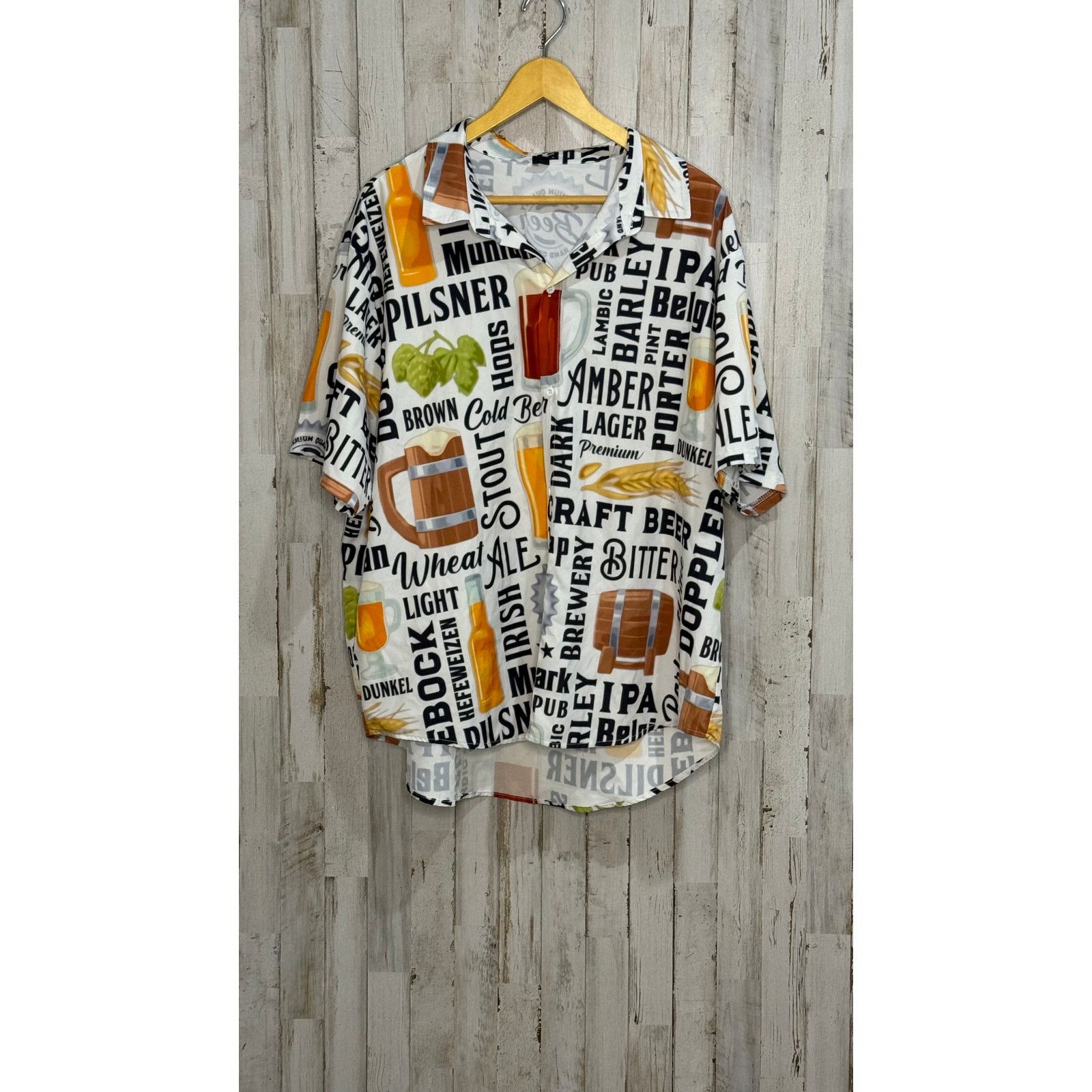 The Unbranded Brand Men's 3XL Beer Cheers Hawaiian Shirt Festival Graphic Print Size US XXL / EU 58 / 5 - 1 Thumbnail