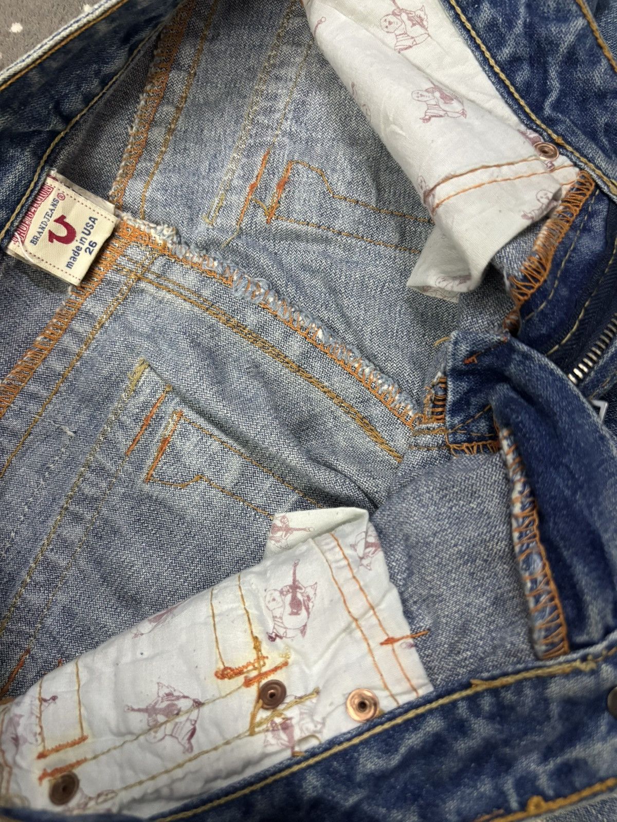 True Religion Vintage True Religion Woodstock Floral Patched Flare Jeans Size US 29 - 18 Thumbnail