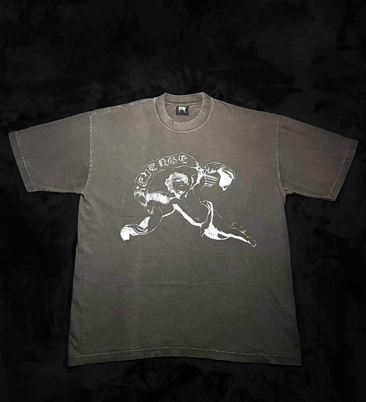 Revenge Revenge Flame Cherub Washed T-Shirt Size US L / EU 52-54 / 3 - 1 Thumbnail