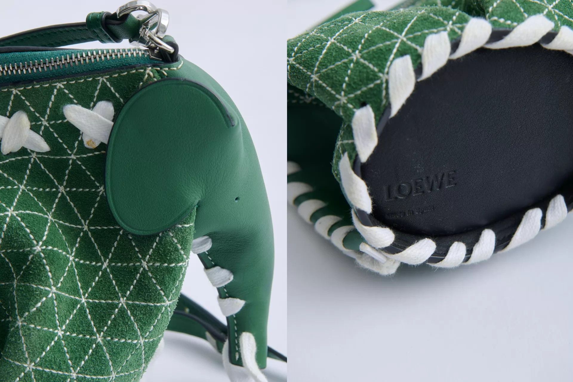 Loewe LOEWE Elephant Green Hand-stitched Cord Limited Bag Size ONE SIZE - 8 Thumbnail