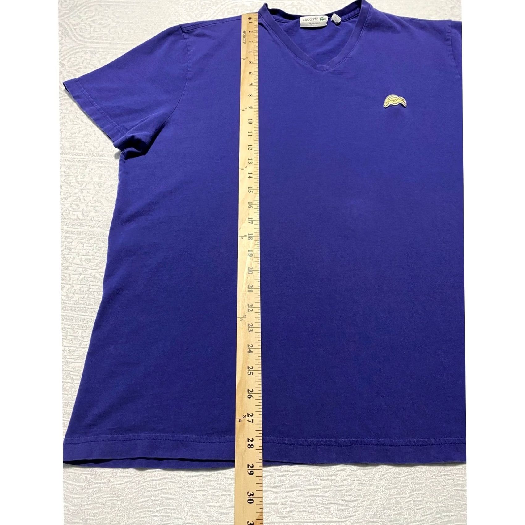 Lacoste Lacoste Purple Croc Shirt Big & Tall US 3XL 8 F8330 - Stain Size US XXL / EU 58 / 5 - 4 Thumbnail