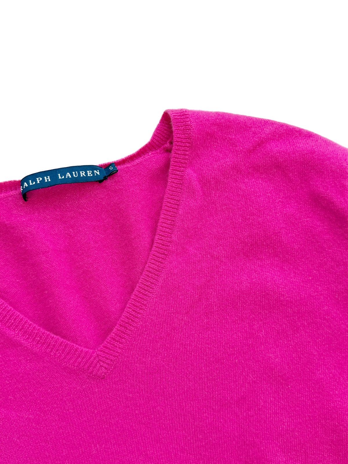 Polo Ralph Lauren Ralph Lauren Pink Cashmere Sweater V-Neck Size S Luxury Size S / US 4 / IT 40 - 6 Thumbnail