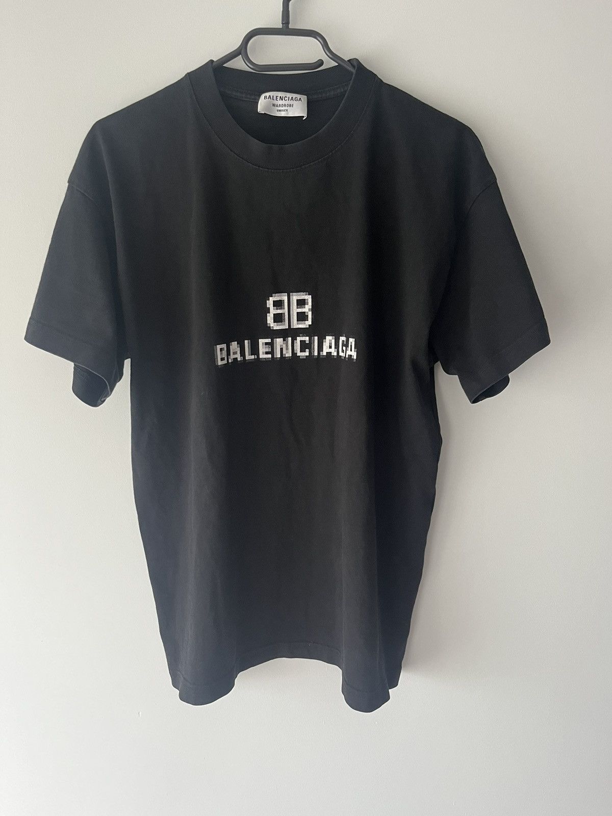 Balenciaga Balenciaga Pixel Logo Shirt Tee | Grailed
