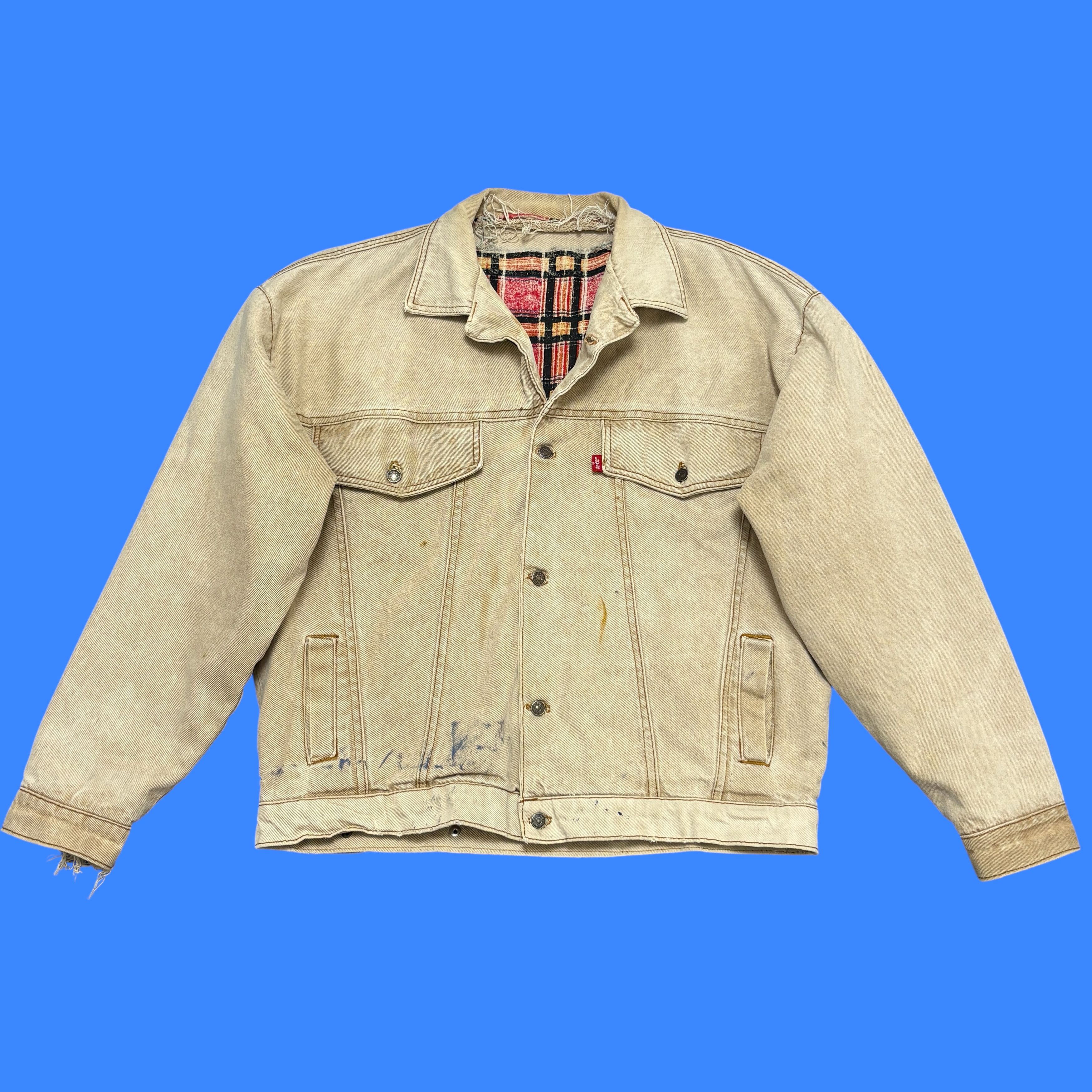 Levi's Vintage 90s Levi's Blanket Lined Trucker Jacket Workwear Size US L / EU 52-54 / 3 - 1 Thumbnail