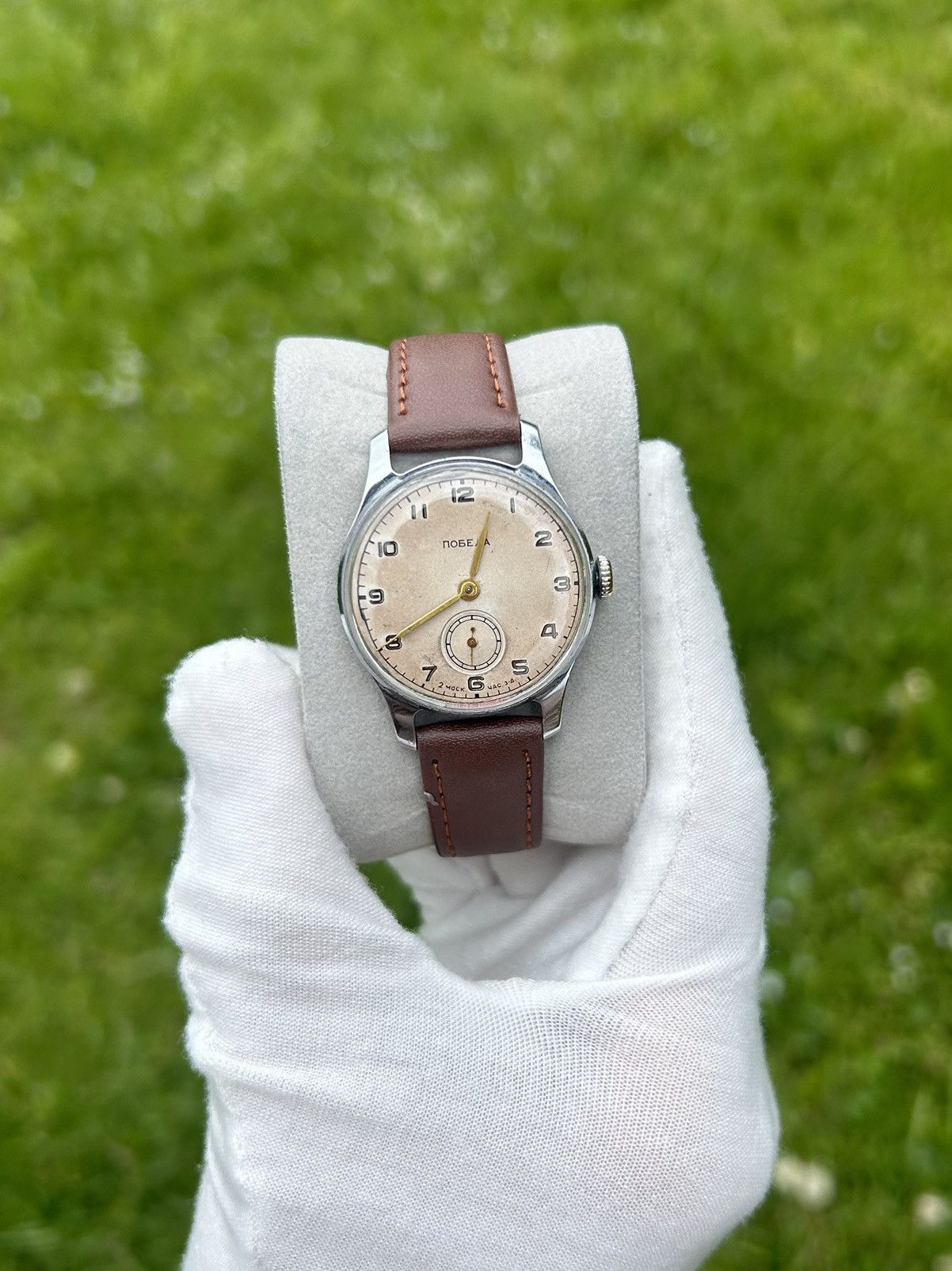 Vintage Vintage Pobeda Watch USSR Soviet Mechanical Authentic 1950s Size ONE SIZE - 10 Thumbnail