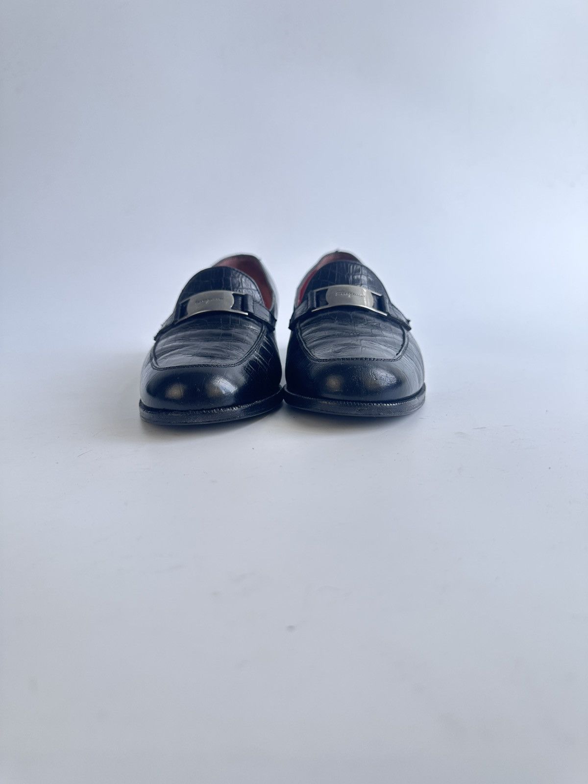 Salvatore Ferragamo Salvatore Ferragamo Sport Croc-Embossed Leather Loafers Size US 6 / IT 36 - 3 Thumbnail