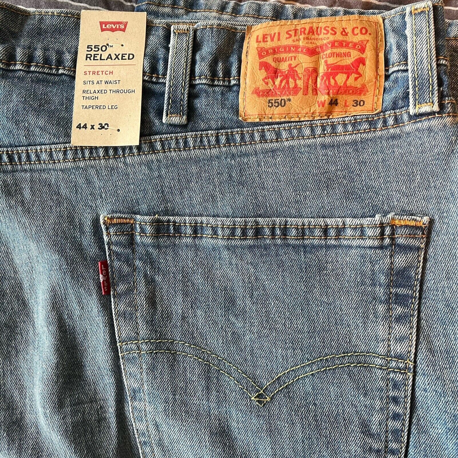 Levi's NWT Levis 550 Jeans Big & Tall Relaxed Fit 44 X 30 Size US 44 / EU 60 - 5 Thumbnail