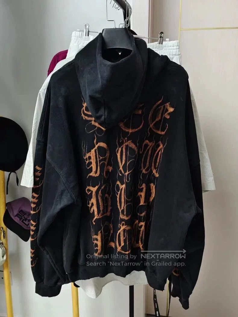 Balenciaga Balenciaga Black Hoodie with Distressed Design. Size US M / EU 48-50 / 2 - 2 Thumbnail