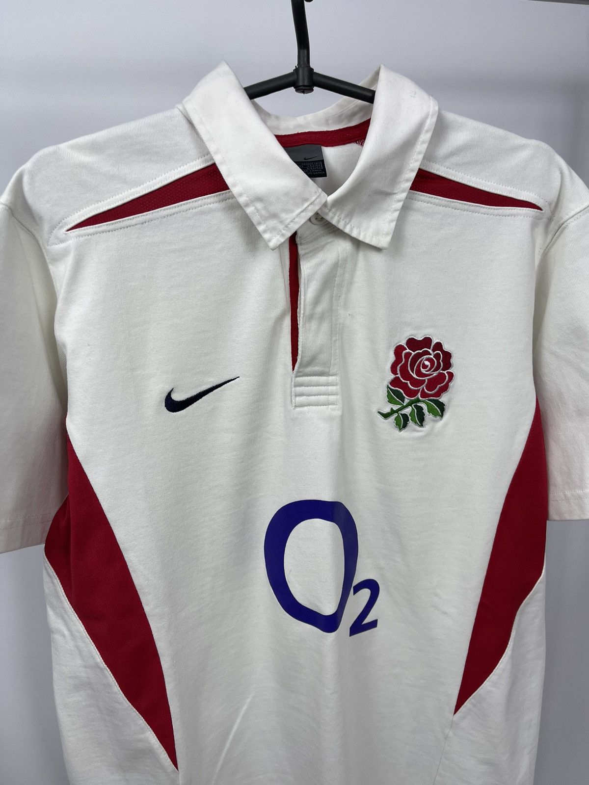 Nike × Rugby Ralph Lauren Vintage England Rugby Shirt Men's L Nike Home 2003-2005 o2 Size US L / EU 52-54 / 3 - 3 Thumbnail
