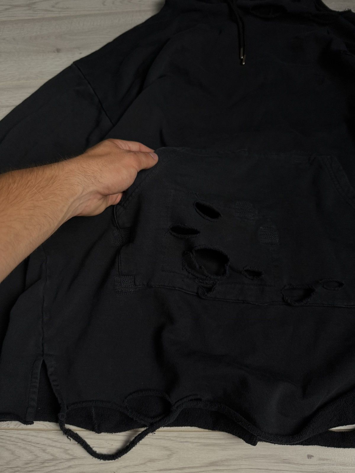Diesel Distressed Holes Hoodie Kapital Rick Owens Archive style Size US XL / EU 56 / 4 - 3 Thumbnail