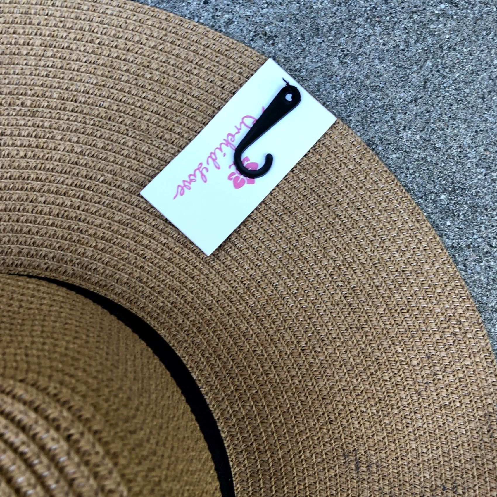 Vintage VINTAGE Orchid Love Sun Hat Women's Floppy Woven Beige 100% Paper 7 1/4 Wide Brim Cap Size ONE SIZE - 3 Thumbnail