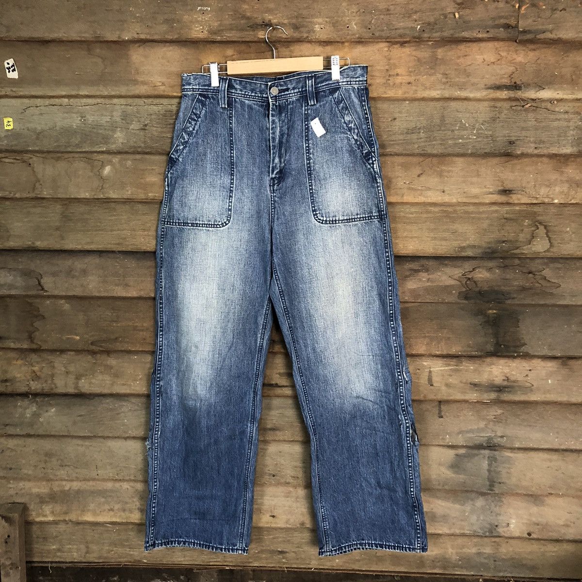 JW Anderson × Uniqlo Uniqlo X Jwanderson Blue Denim Pants #7380 Size US 28 / EU 44 - 1 Thumbnail