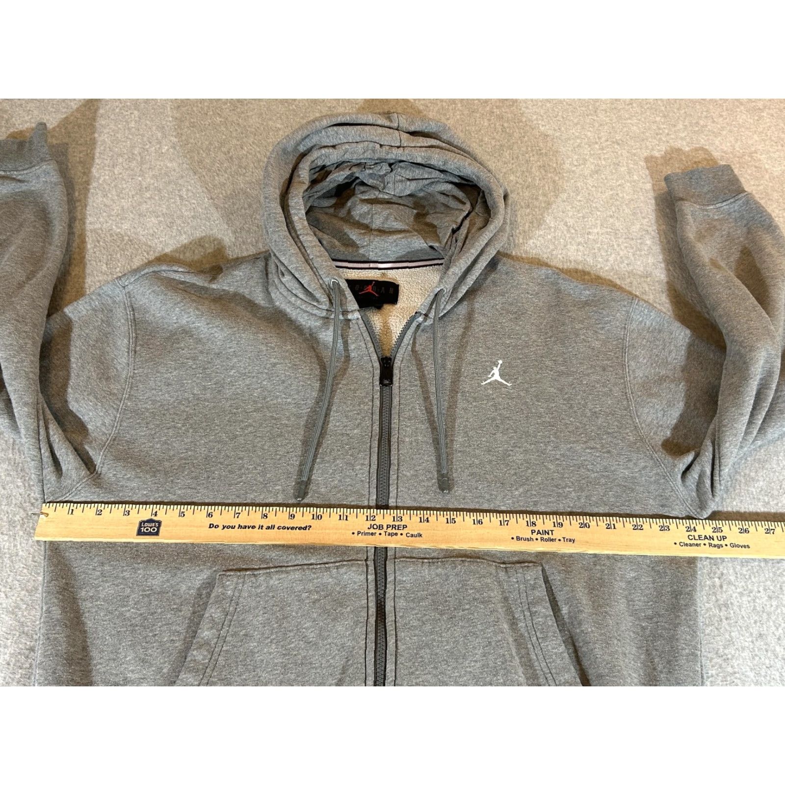 Jordan Brand Jordan Hoodie Mens Large Gray Full Zip Fleece Jacket Sweatshirt Jumpman Nike Size US L / EU 52-54 / 3 - 4 Thumbnail