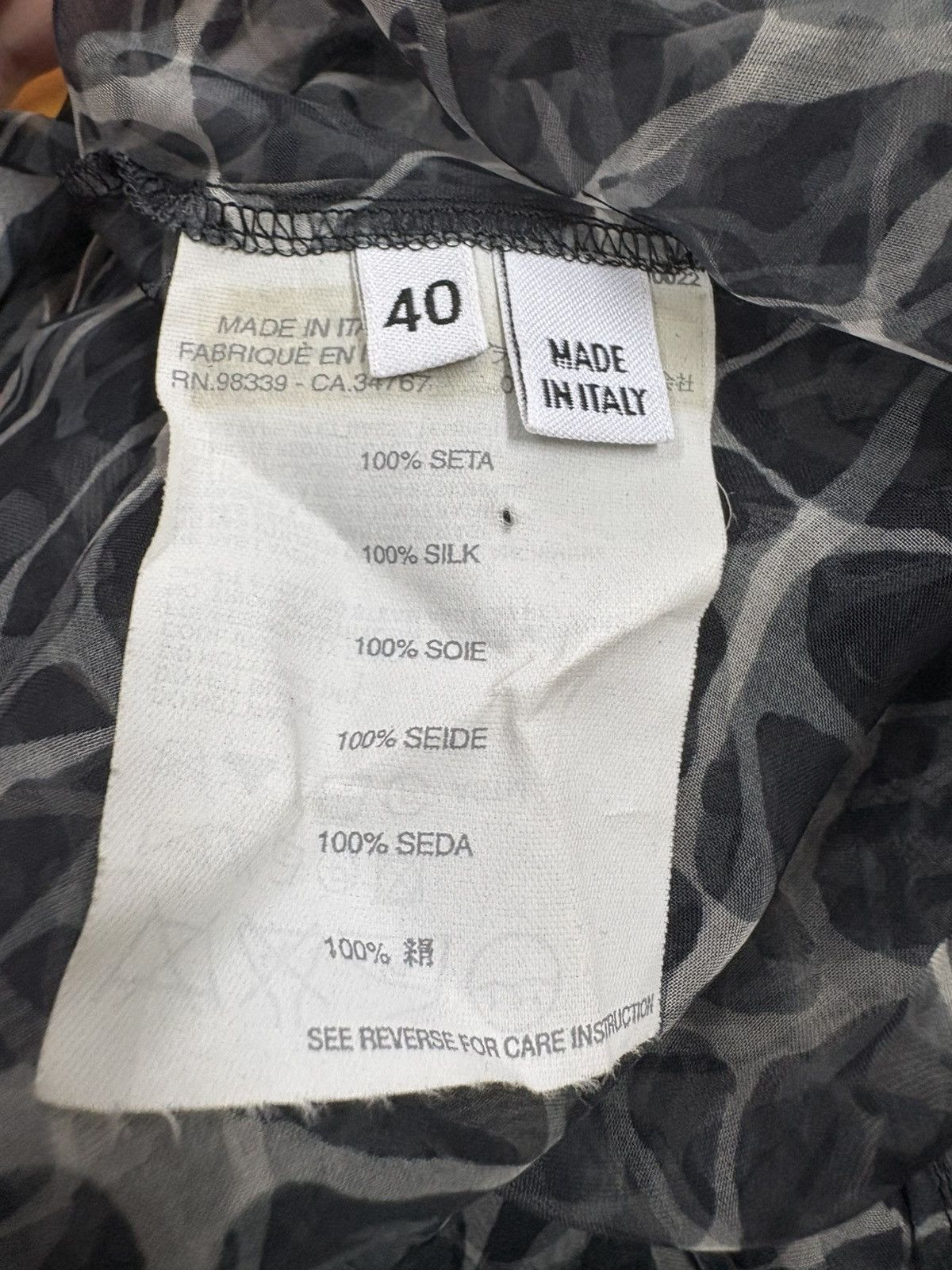 Helmut Lang 2002ss 3D cell print silk layered dress Size S / US 4 / IT 40 - 9 Thumbnail