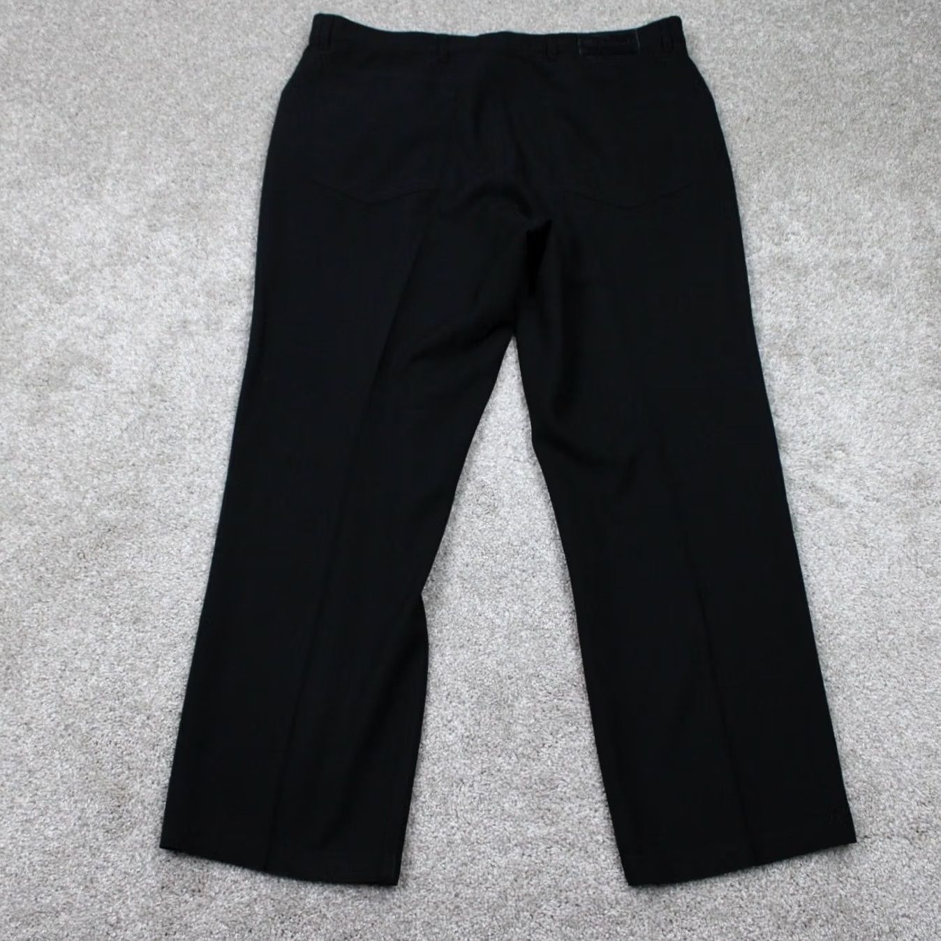 Vintage ALBERTO Pants Mens 36 x 28 Black Flat Front Stretch Size US 36 / EU 52 - 6 Thumbnail