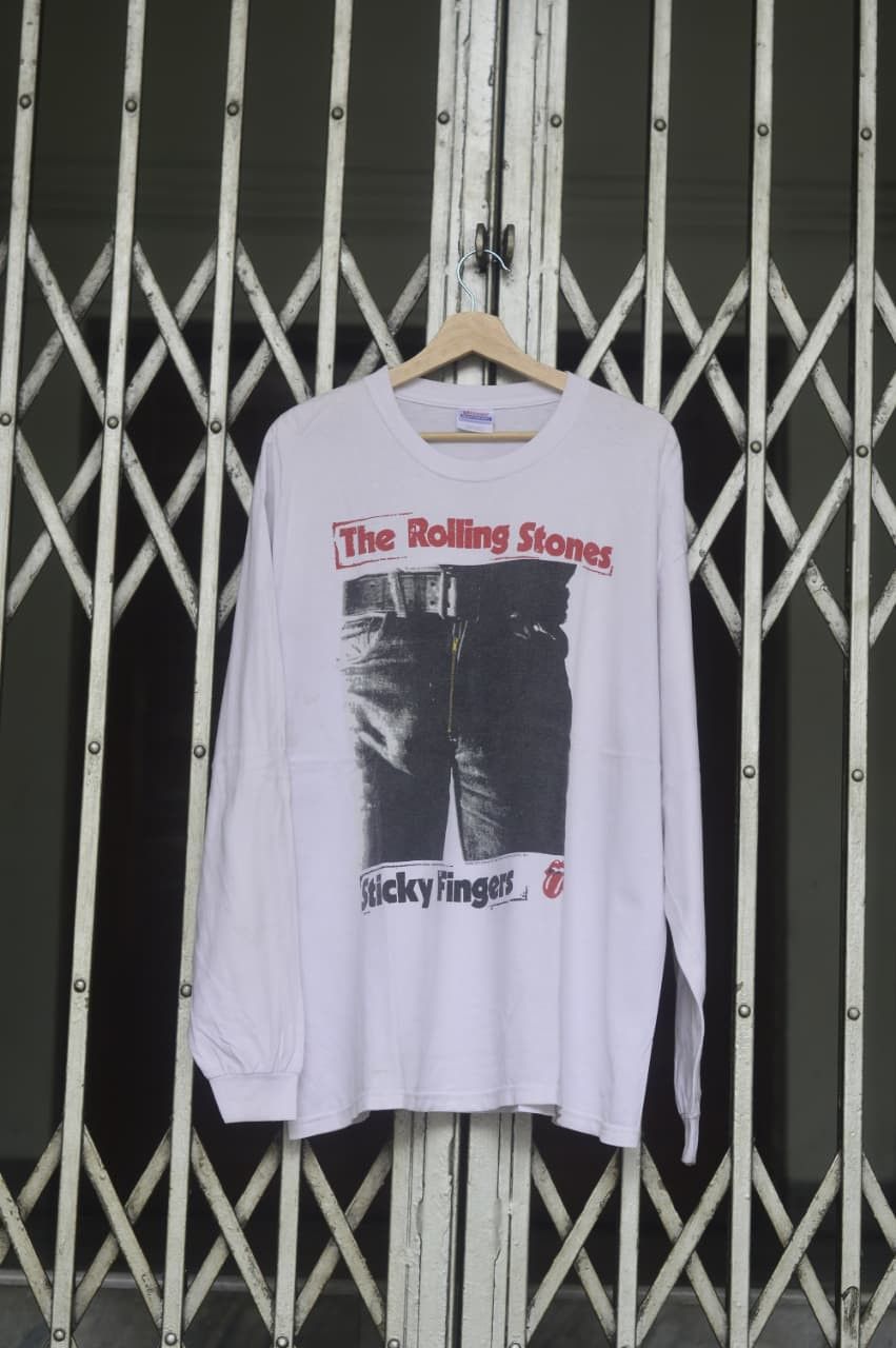 Hanes Vintage Y2K The Rolling Stones Band Tee Size US L / EU 52-54 / 3 - 1 Thumbnail