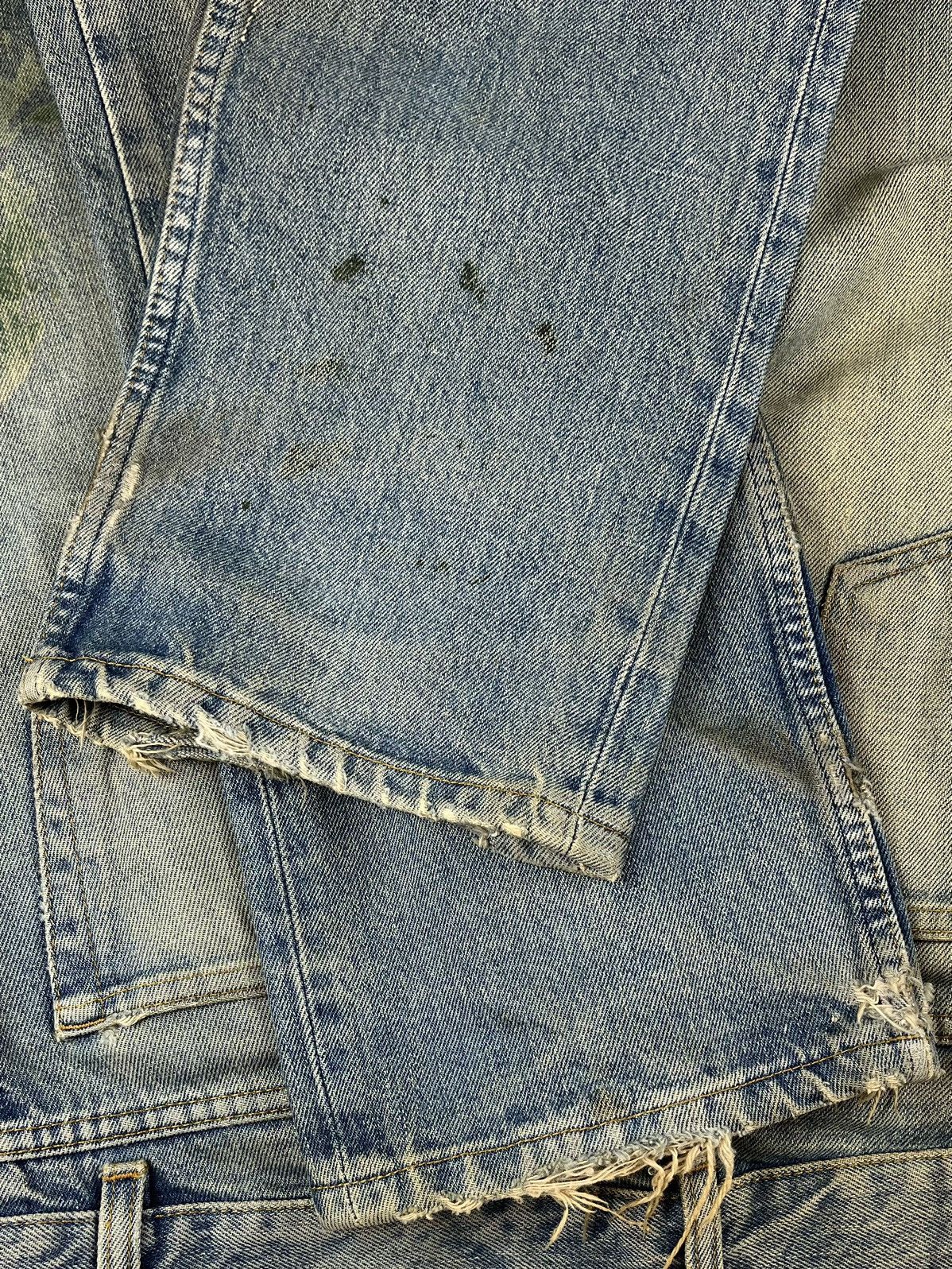 Helmut Lang AW99 Helmut Lang Thrashed Green Painter Denim Jeans Size US 32 / EU 48 - 10 Thumbnail