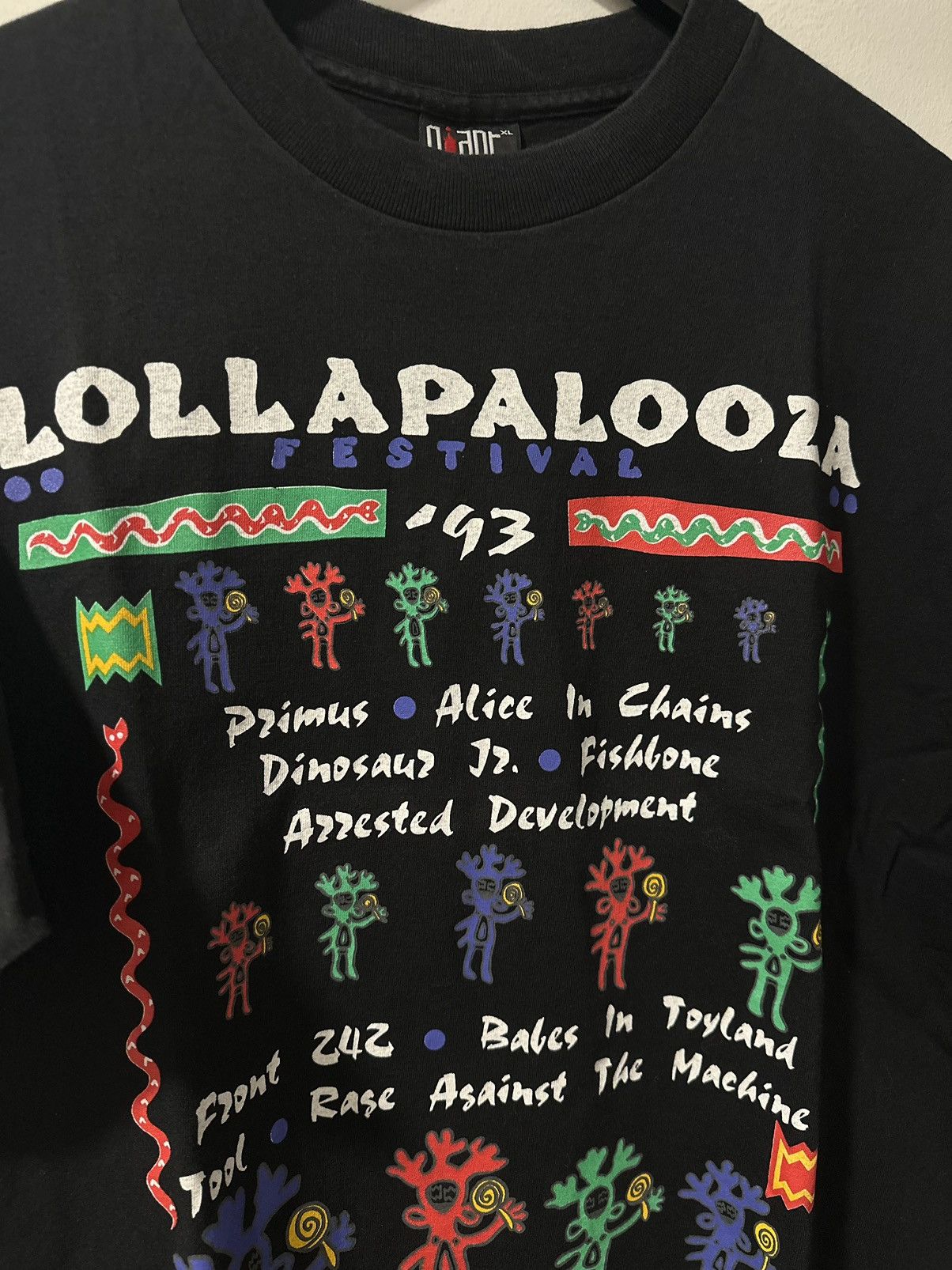 Band Tees × Vintage Lollapalooza Vintage Black 1993 Tour Concert T-Shirt Size US XL / EU 56 / 4 - 3 Thumbnail