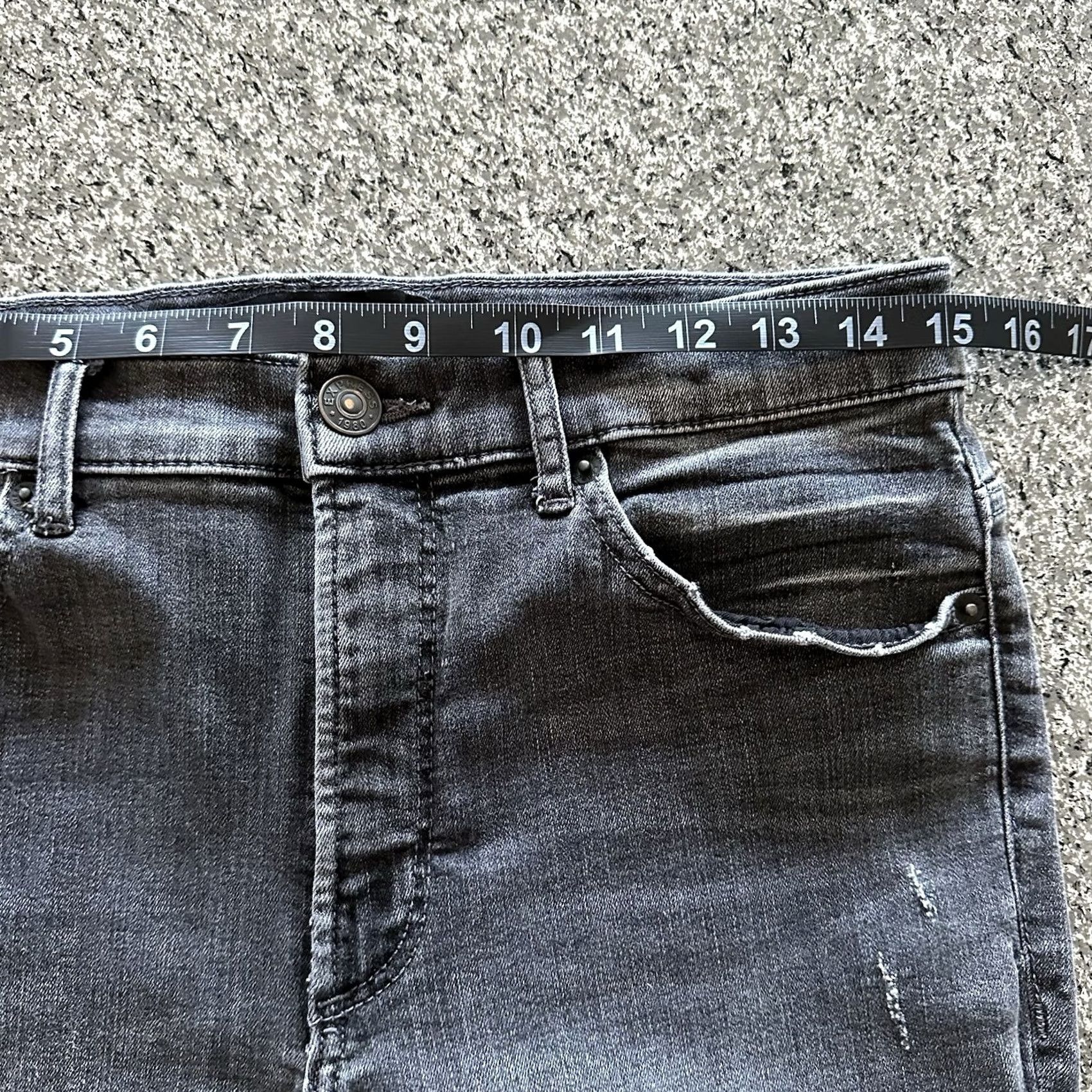 Express Express Womens Jeans 10 High Rise Denim Skinny 30x27 Black 5-Pocket Stretch Size 32" / US 10 / IT 46 - 7 Thumbnail