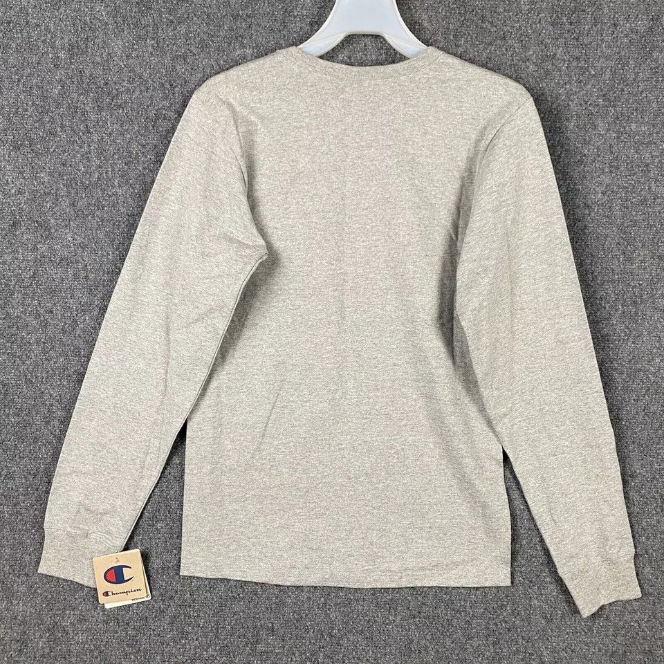 Champion Champion T-Shirt Small Men's Long Sleeve Gray 100% Cotton S Size US S / EU 44-46 / 1 - 7 Thumbnail