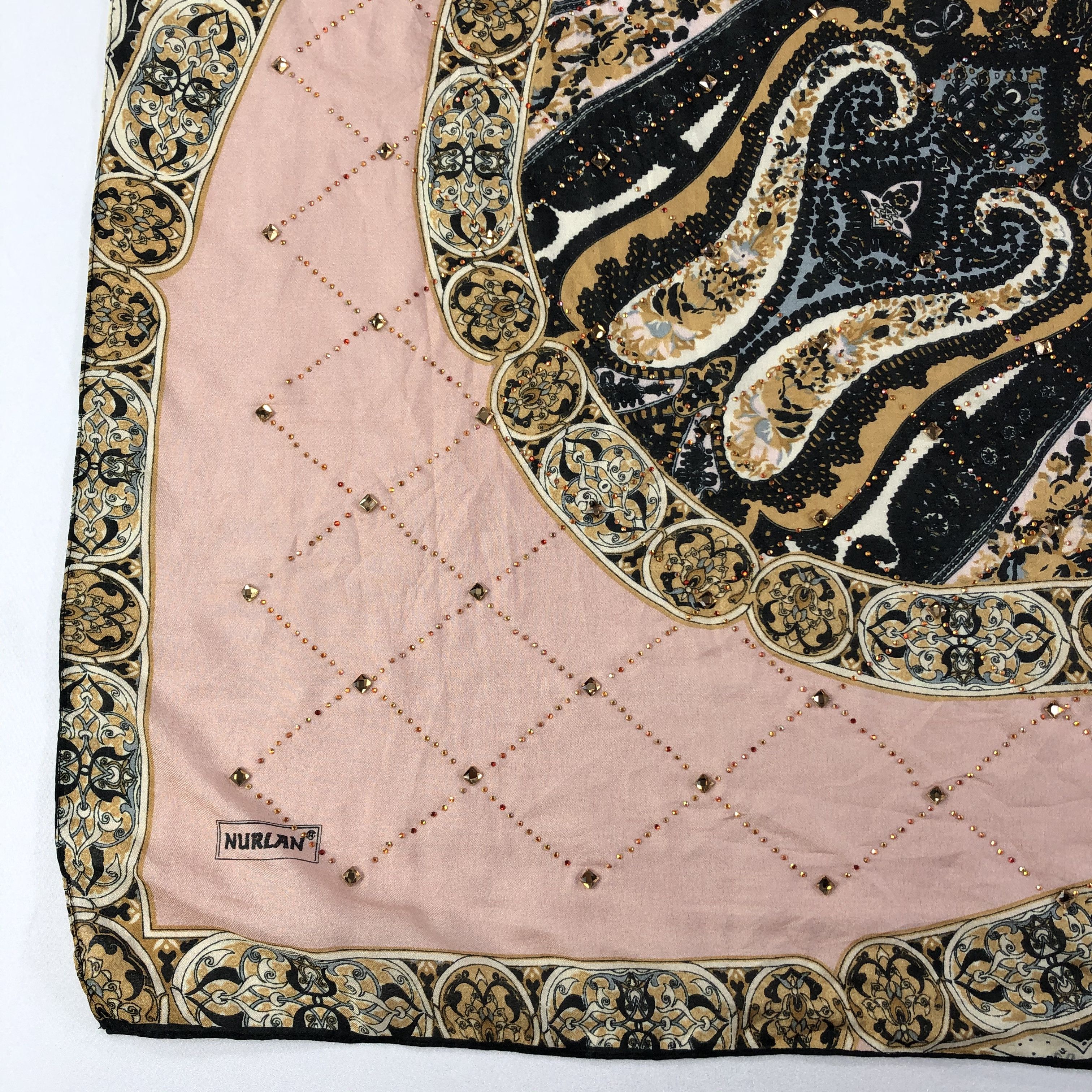 Vintage Vintage Nurlan Silk Scarf Size ONE SIZE - 3 Thumbnail