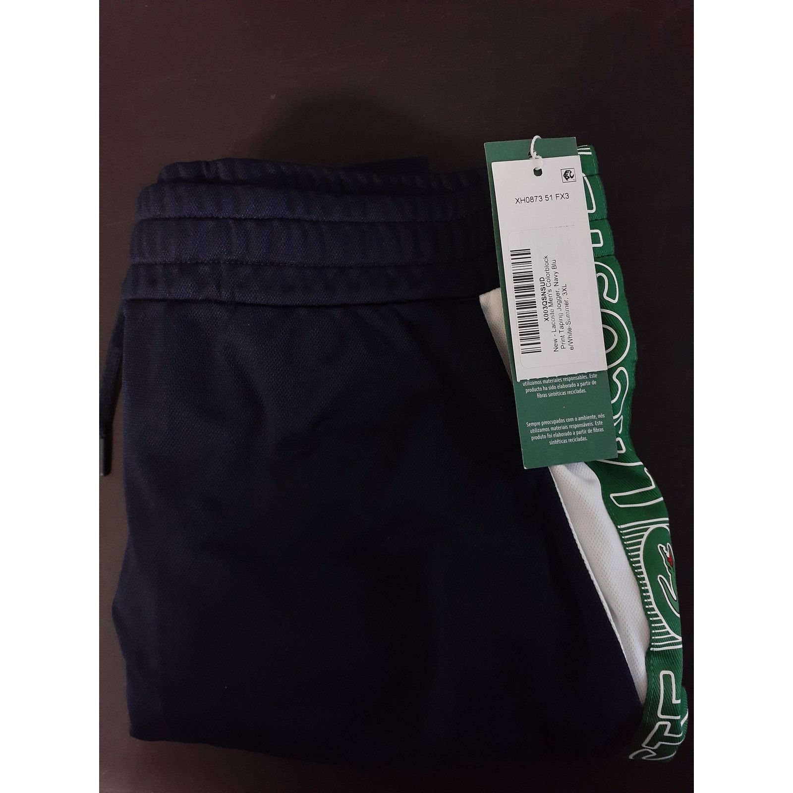 Lacoste Lacoste Men's Print Taping Jogger Navy Blue/White/Summer 3XL Size US 38 / EU 54 - 2 Thumbnail