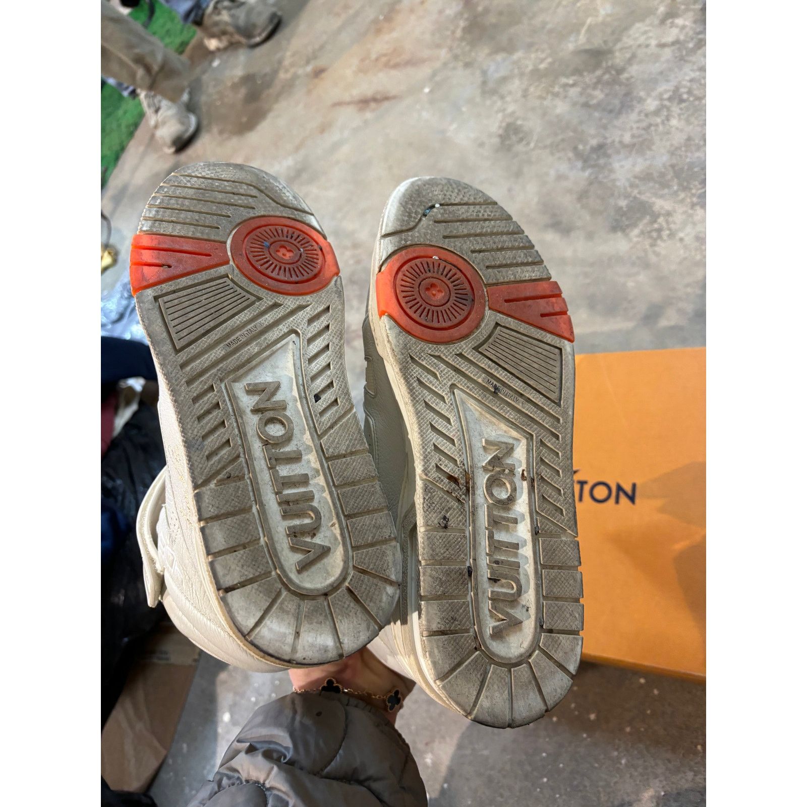 Louis Vuitton LV Virgil High Top Trainer Cream Used US 8.5 With Box Size US 8.5 / EU 41-42 - 6 Thumbnail